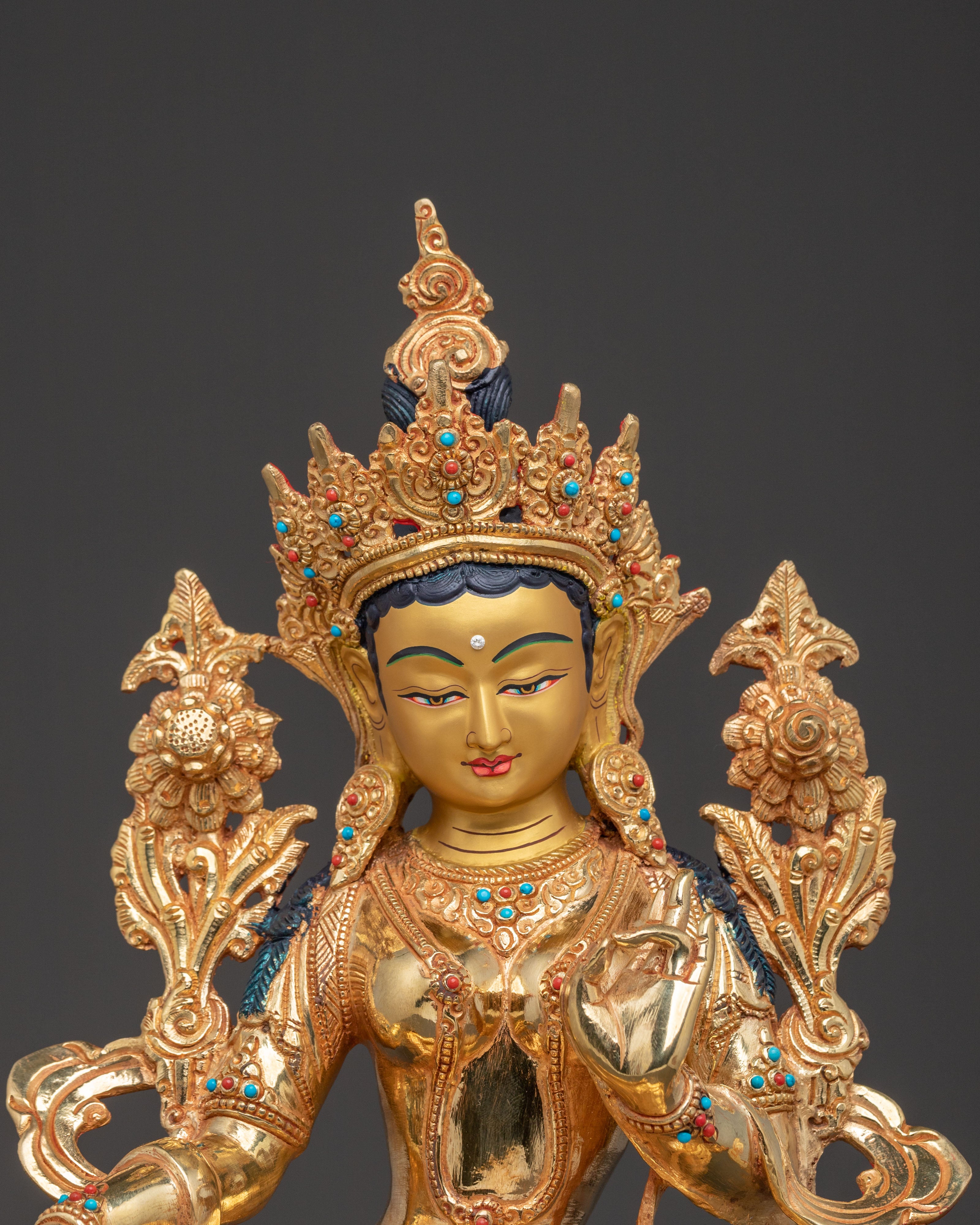 Green Tara Dharma Statue | Handcrafted Serenity