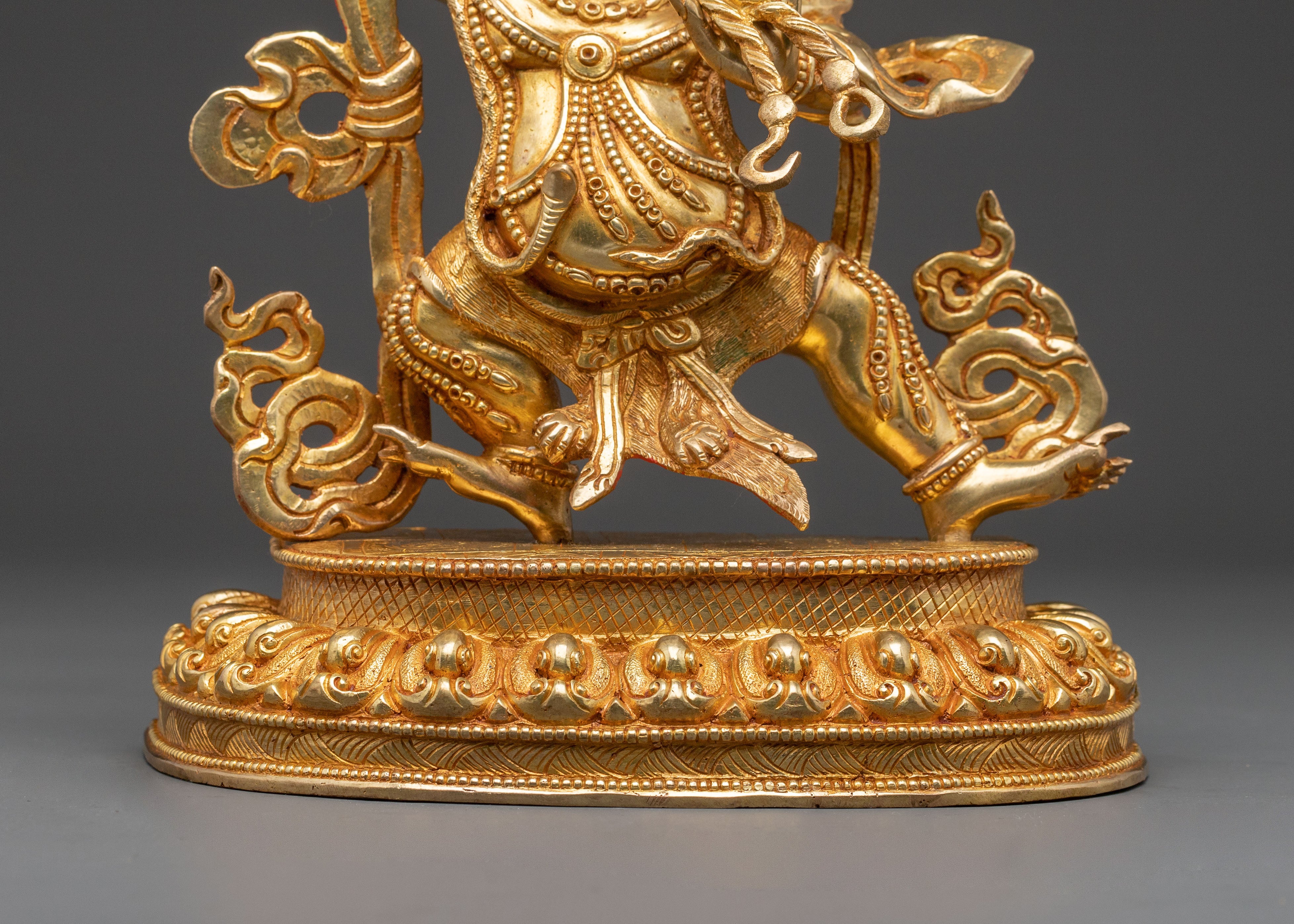 Handcrafted Vajrapani Divine Statue — 24K Gold Gilded Statue