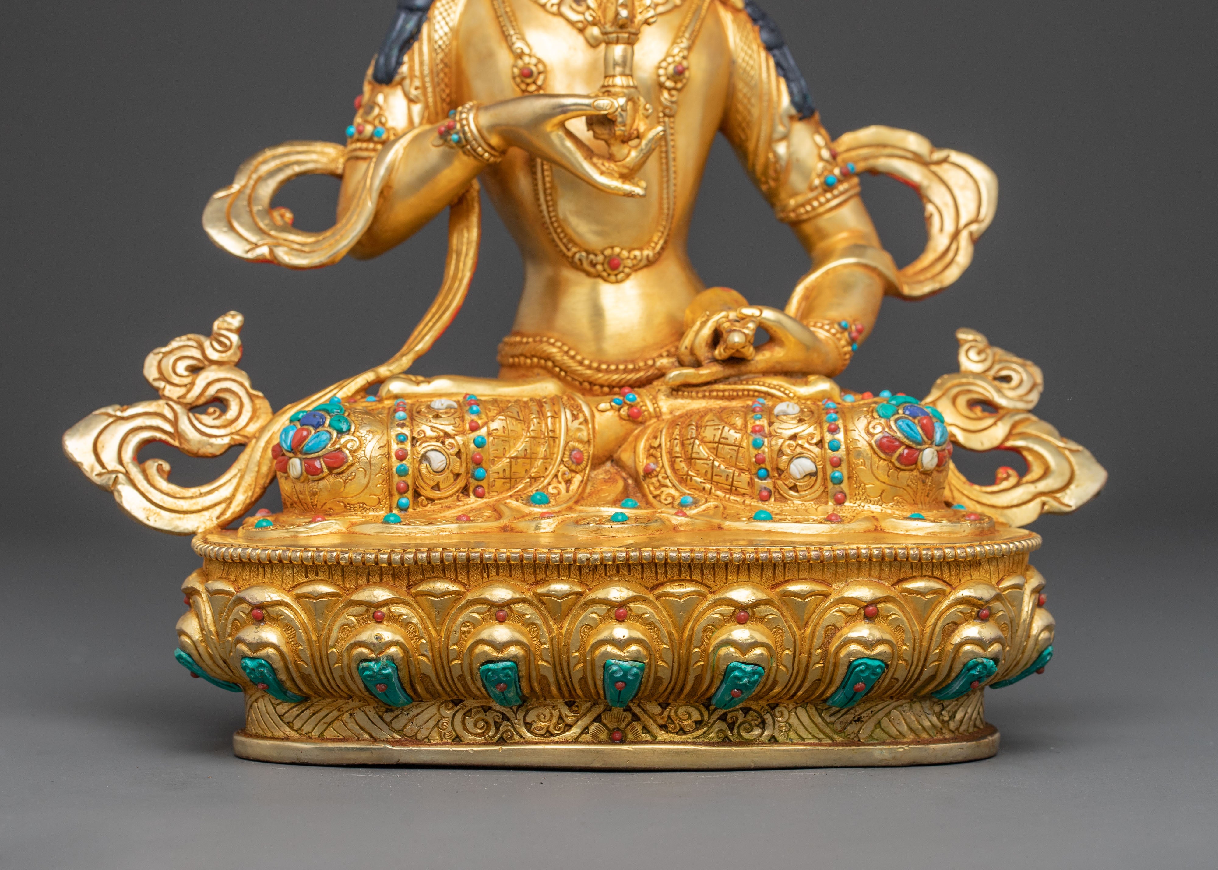 Golden Vajrasattva Himalayan Copper Statue | Purification and Inner Clarity