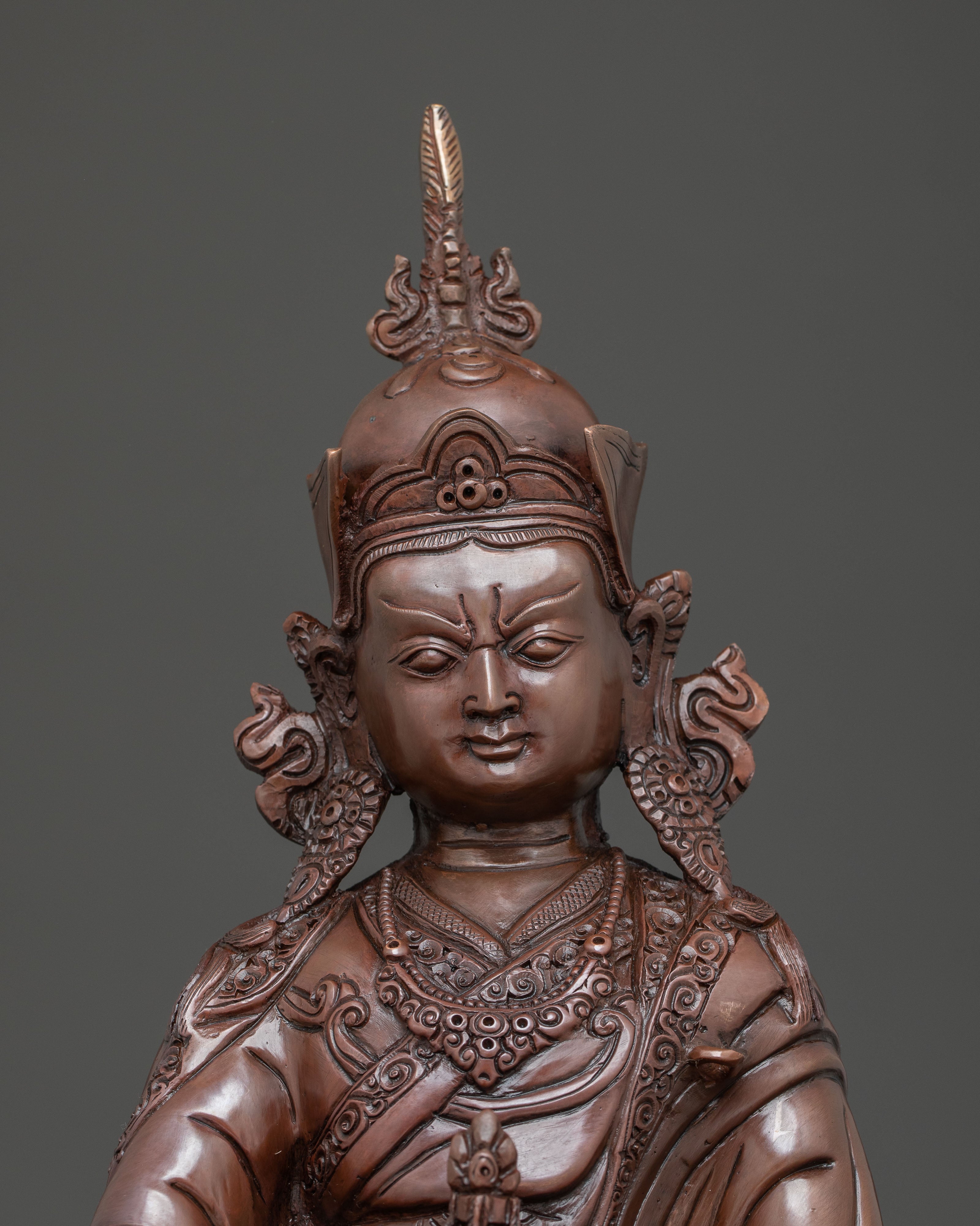 Oxidized Copper Statue of Guru Padmasambhava | Founder of Vajrayana