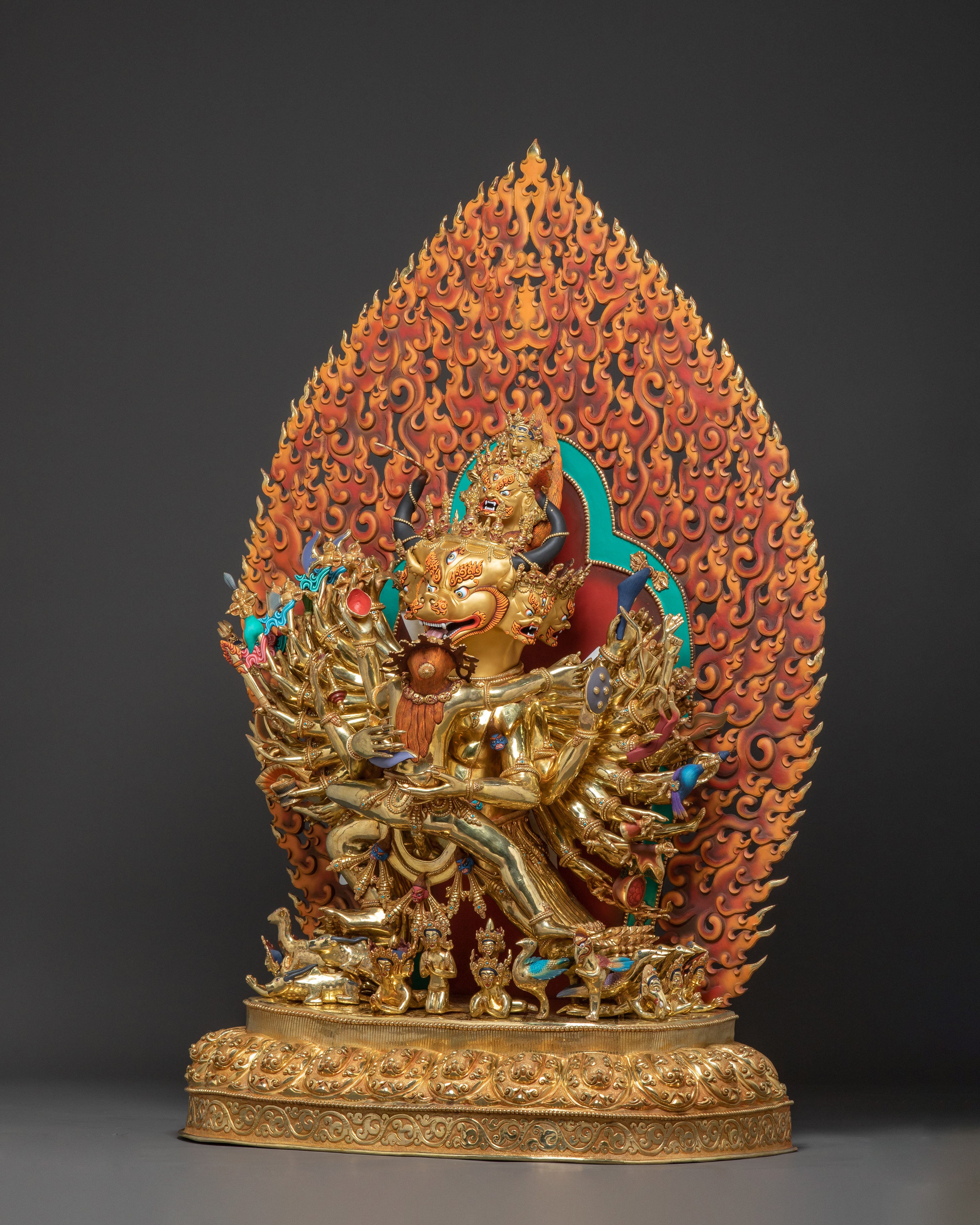 Formidable Yamantaka Spiritual Statue | 24k Gold Gilded