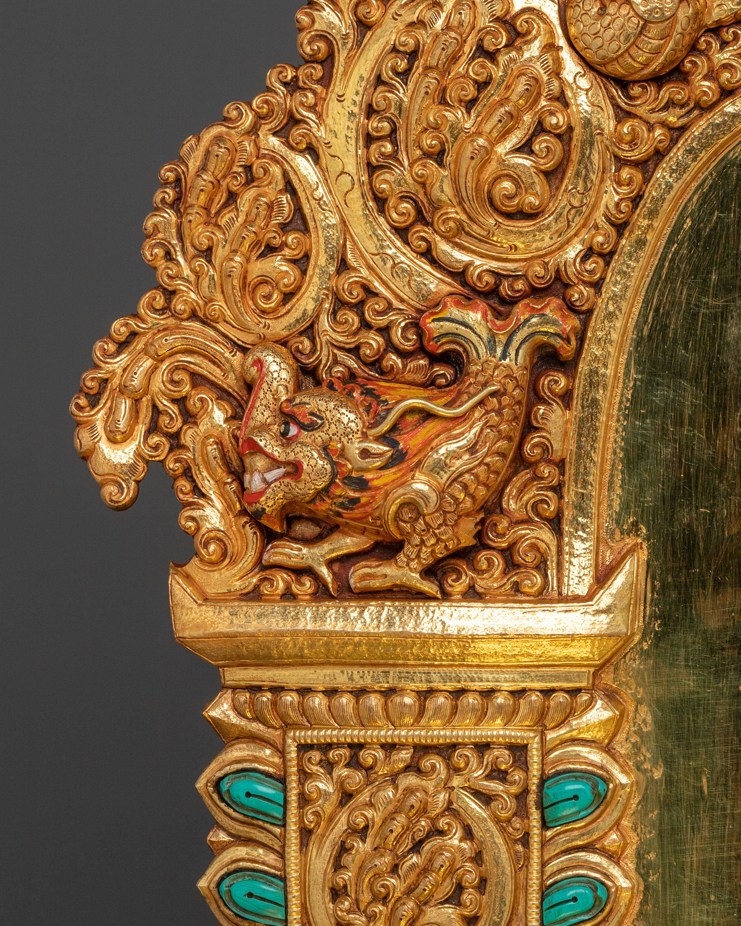 Shakyamuni Buddha Divine Sculpture on Throne