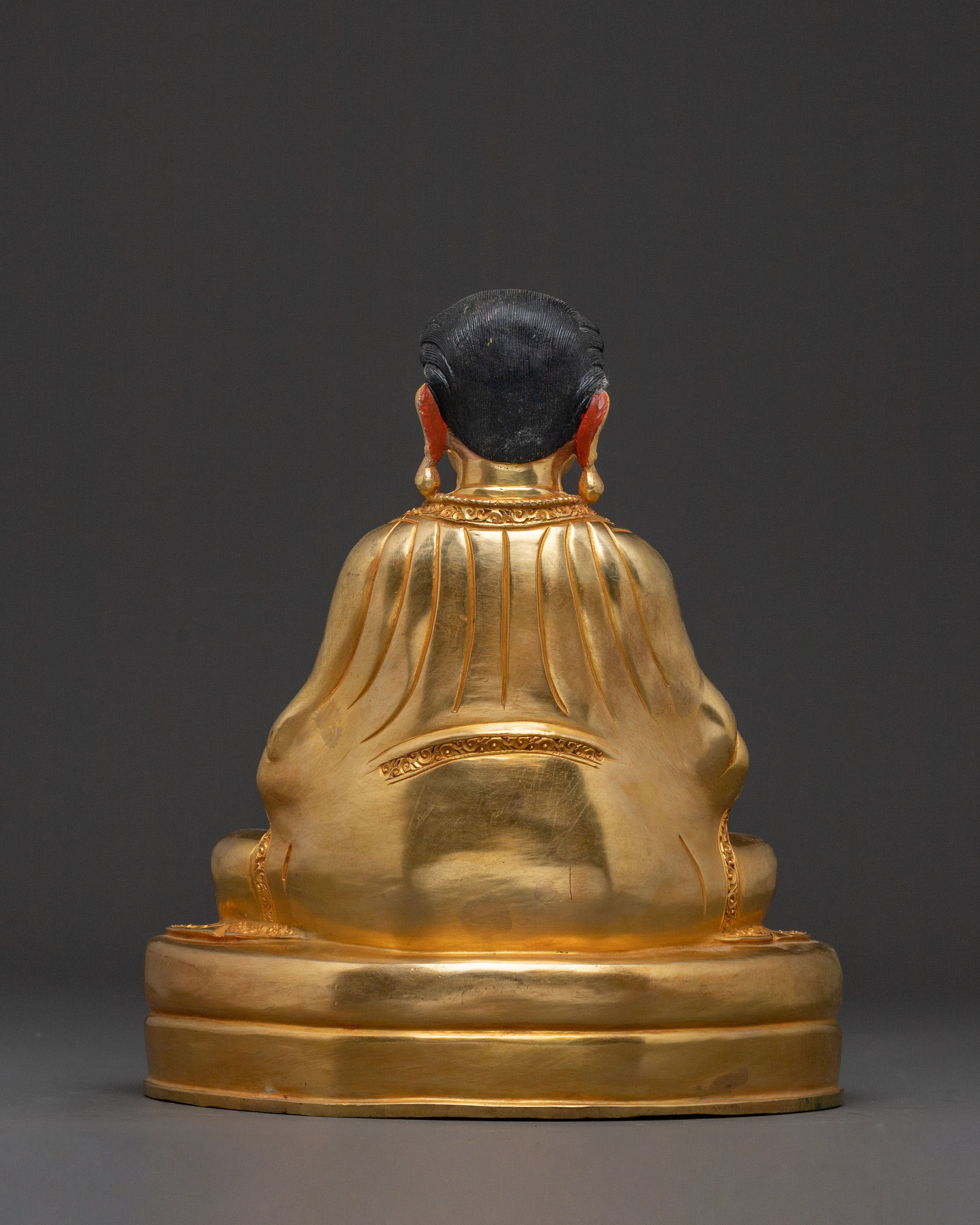 Kagyu Masters Golden Copper Statues Set