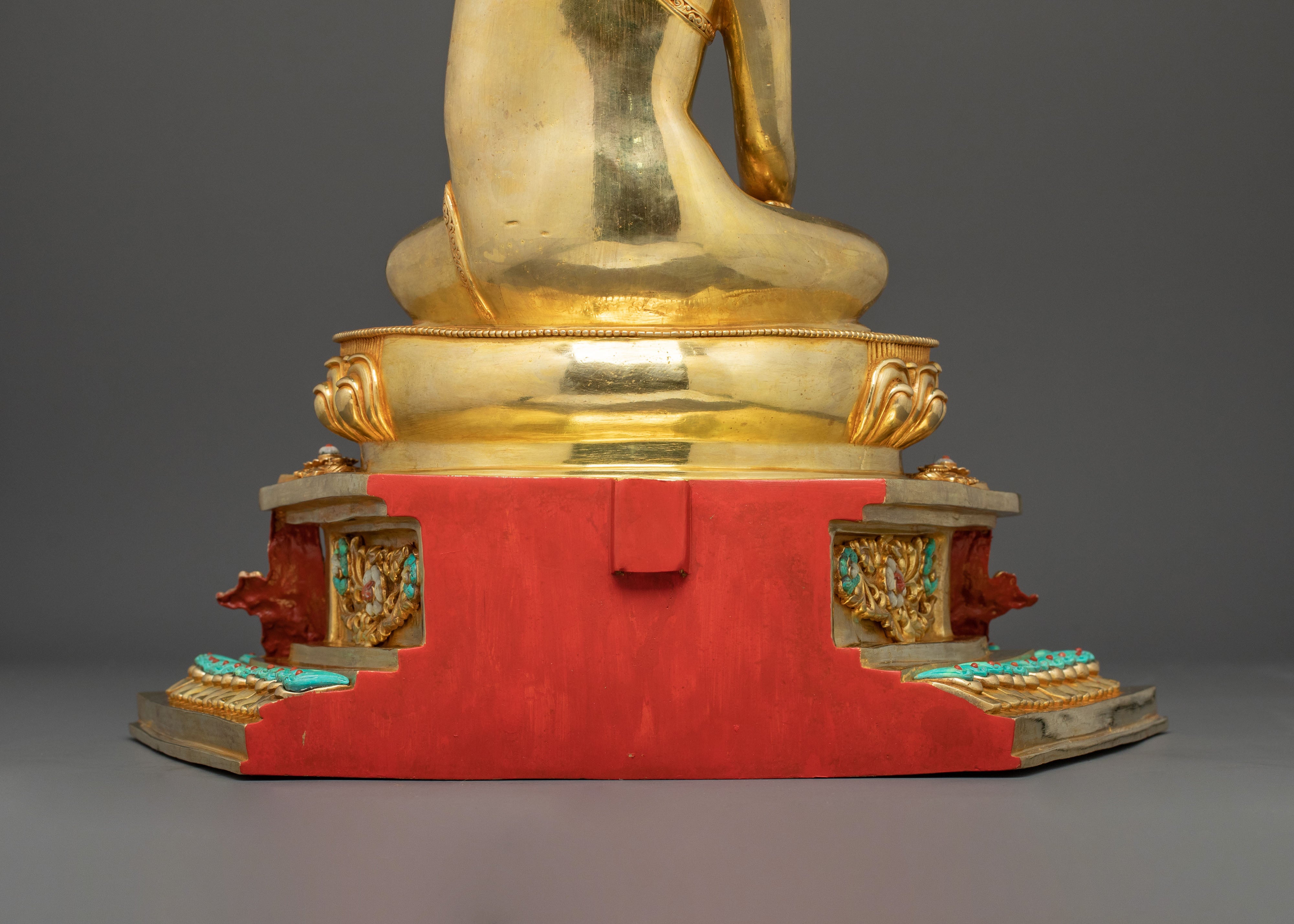 Handcrafted Shakyamuni Buddha Statue with Throne