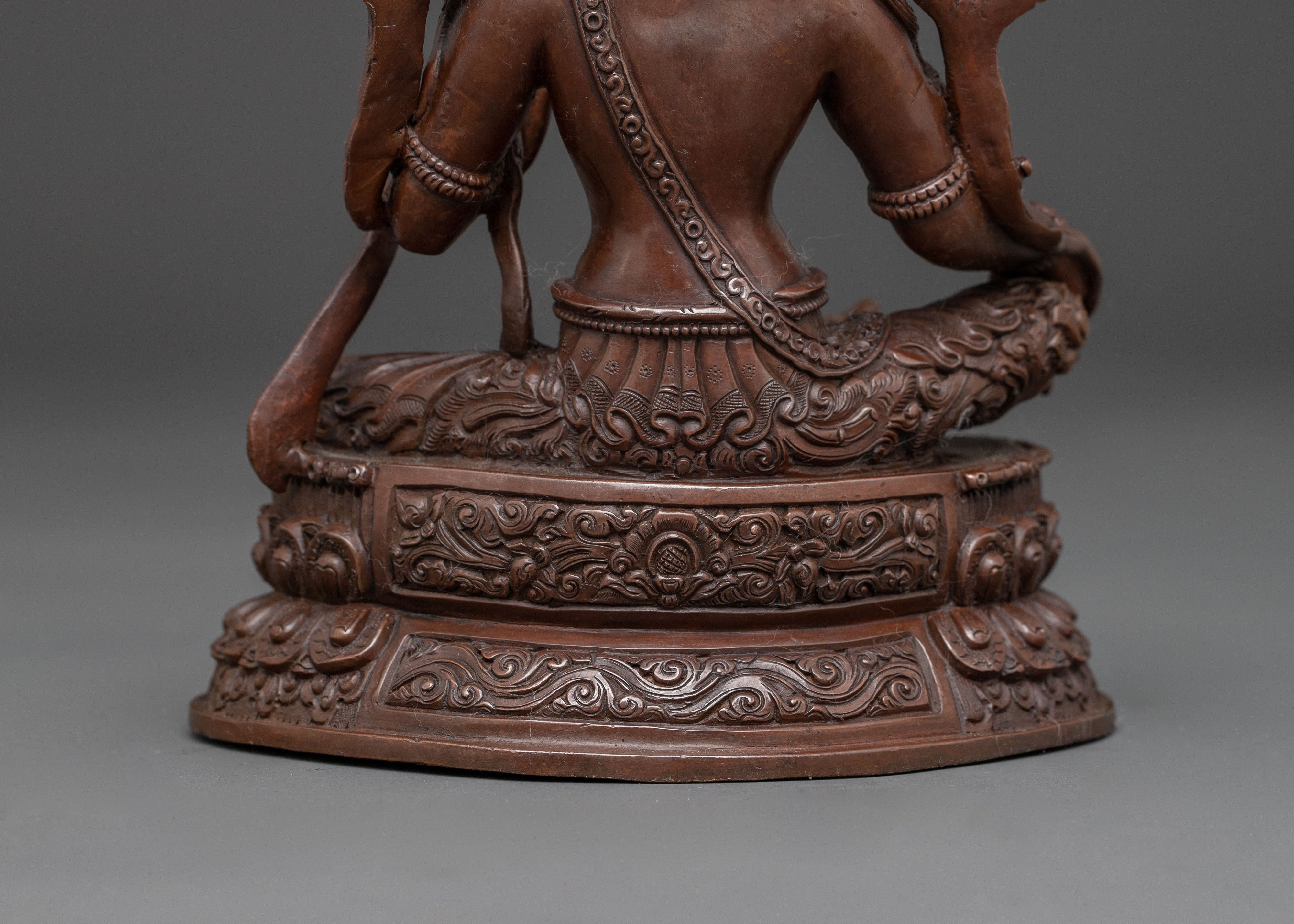 Handmade Mother Shyama Tara Sacred Statue | Buddhist Female Deity