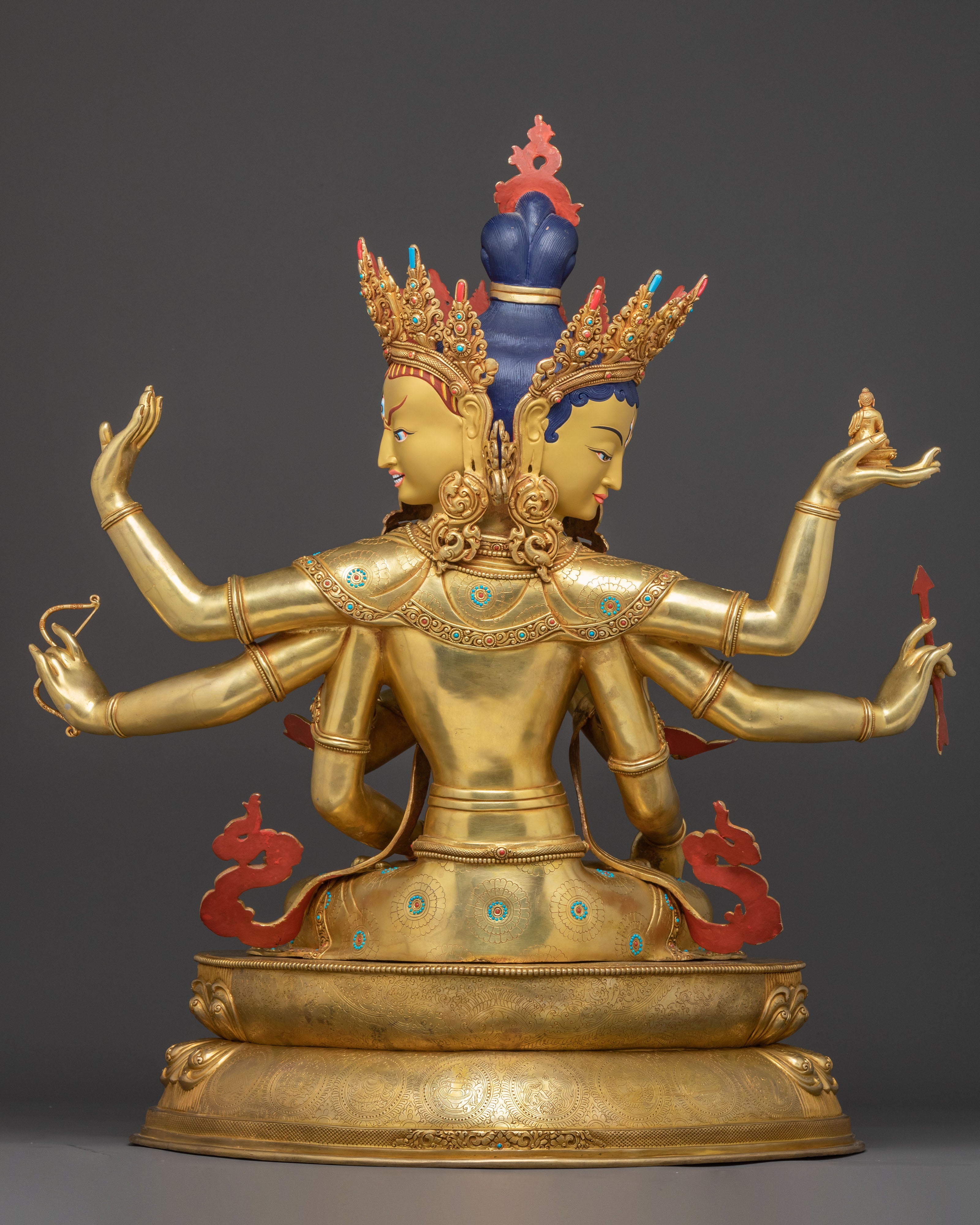 Handcrafted Namgyalma Sacred Statue – 24K Gold Gilded Masterpiece