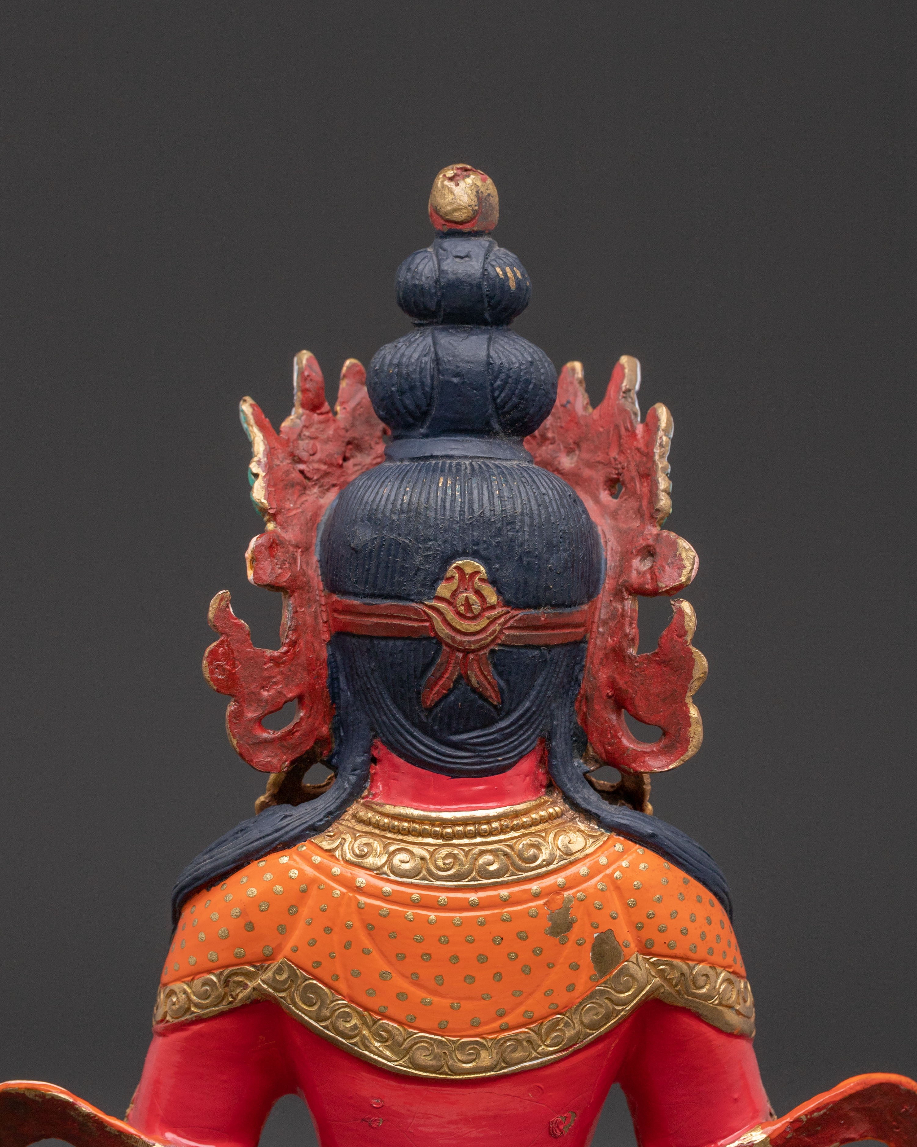 Amitayus Statue Eternal Life: Hand-Gilded Serenity