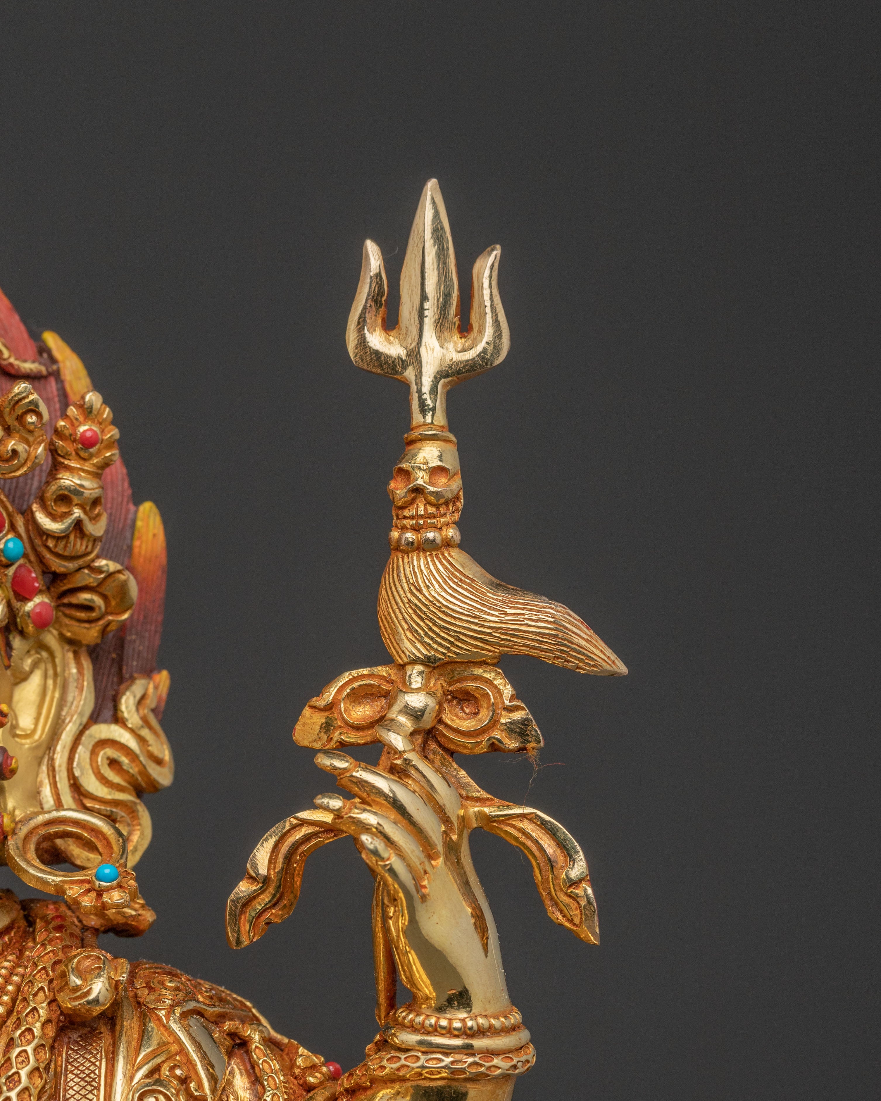 Four Armed Mahakala Statue: Fierce Protector