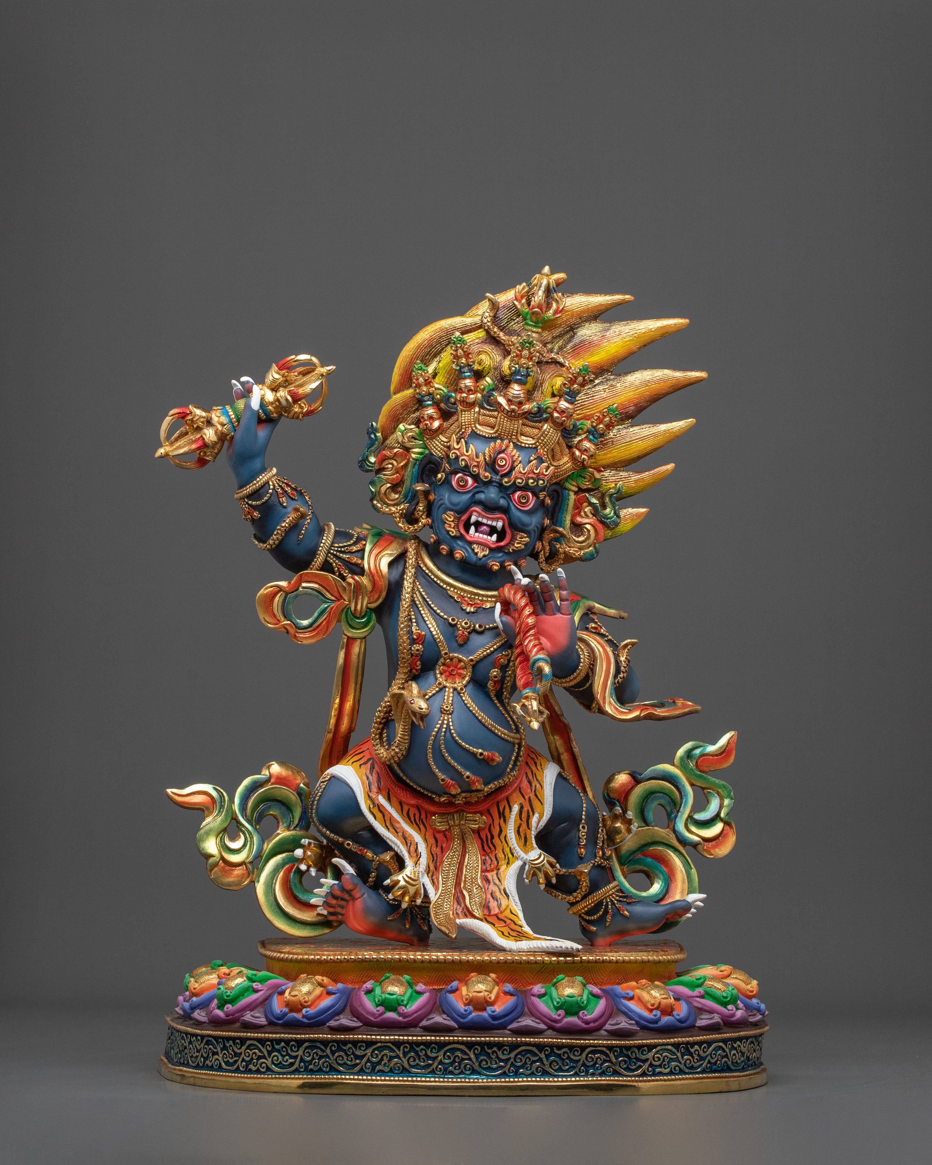 Tibetan Deity Vajrapani Statue | Altar Home Decor