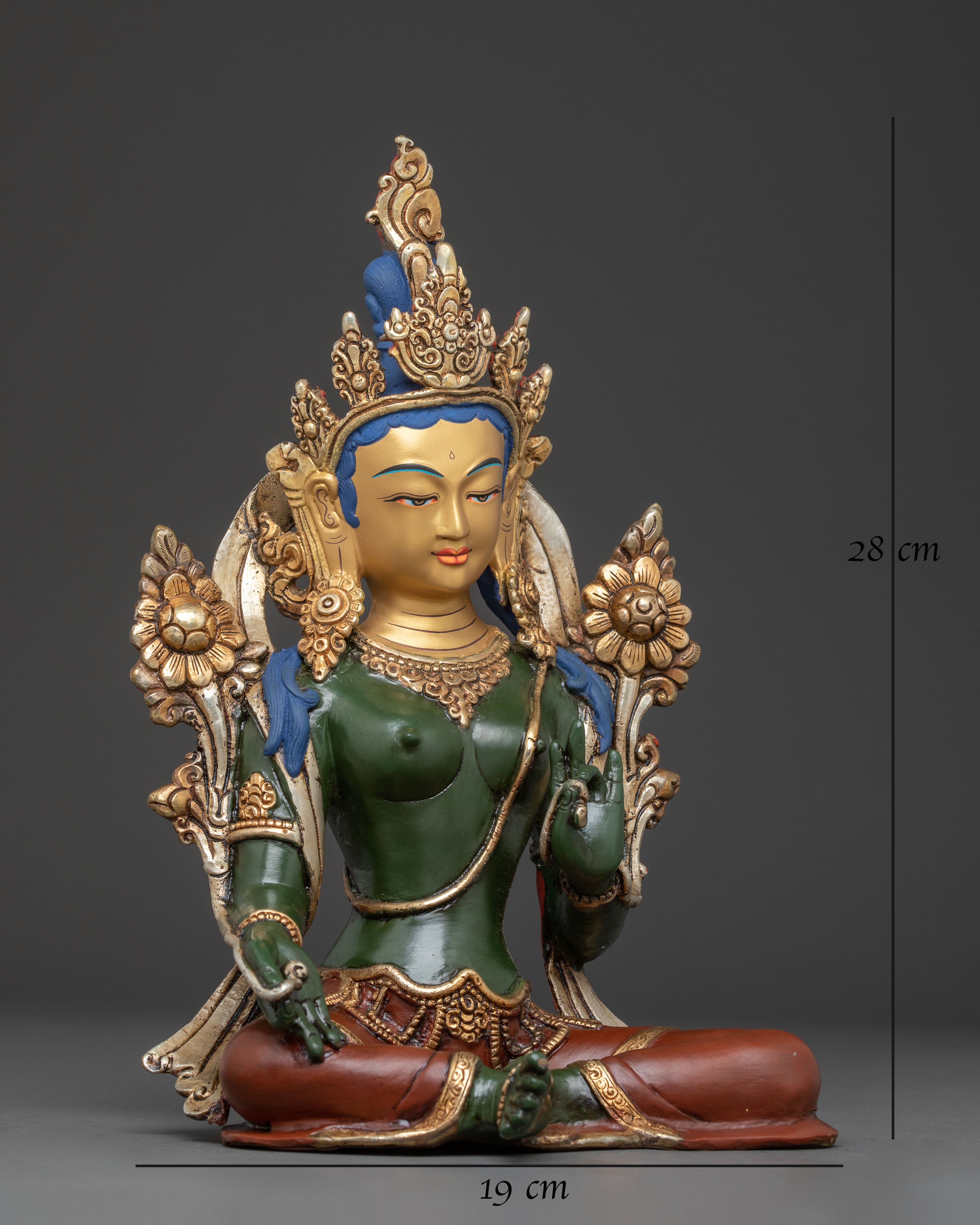 Handcrafted Radiant Sculpture of Shyama Tara