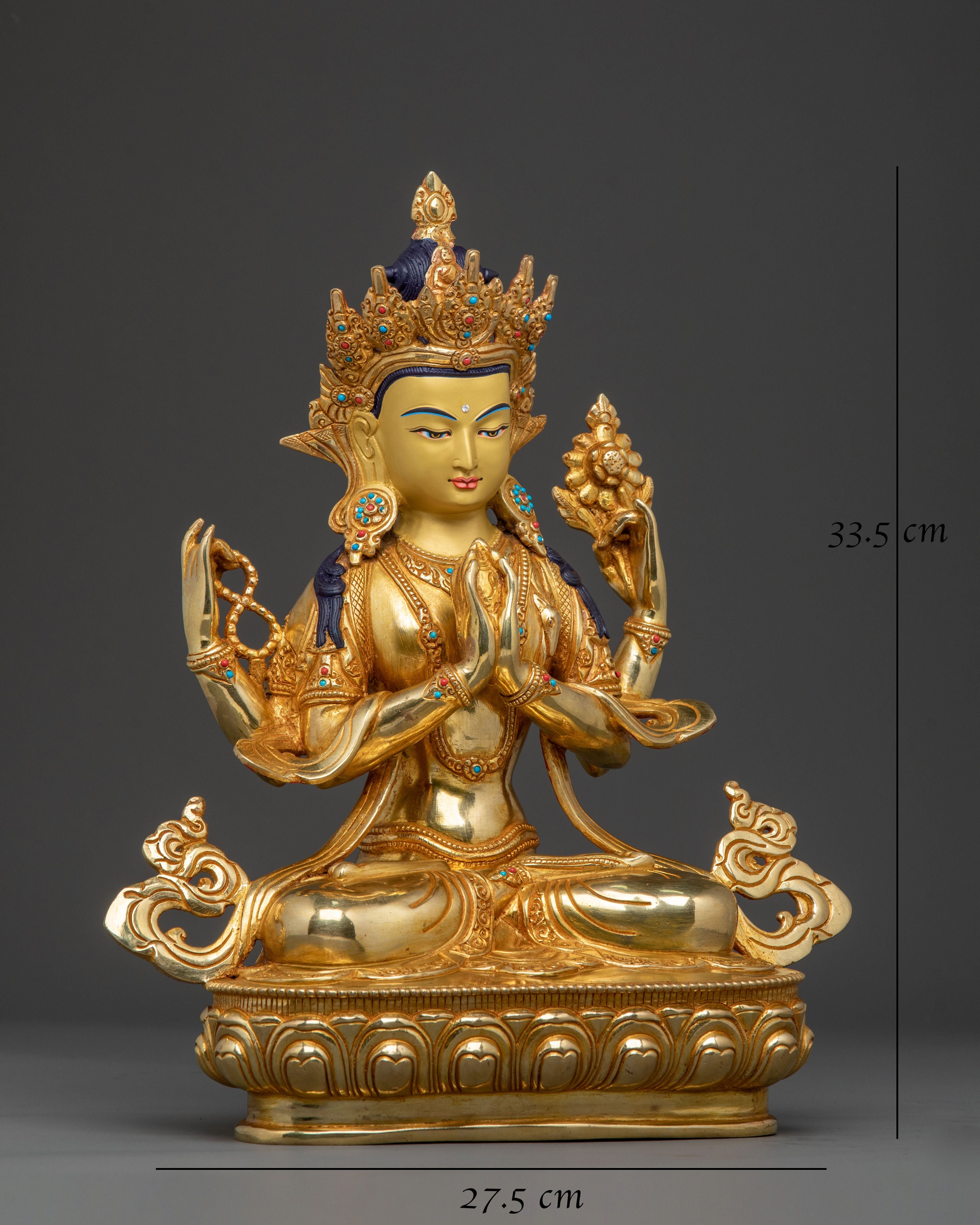 Handcrafted Chenrezig Statue | Symbol of Compassion