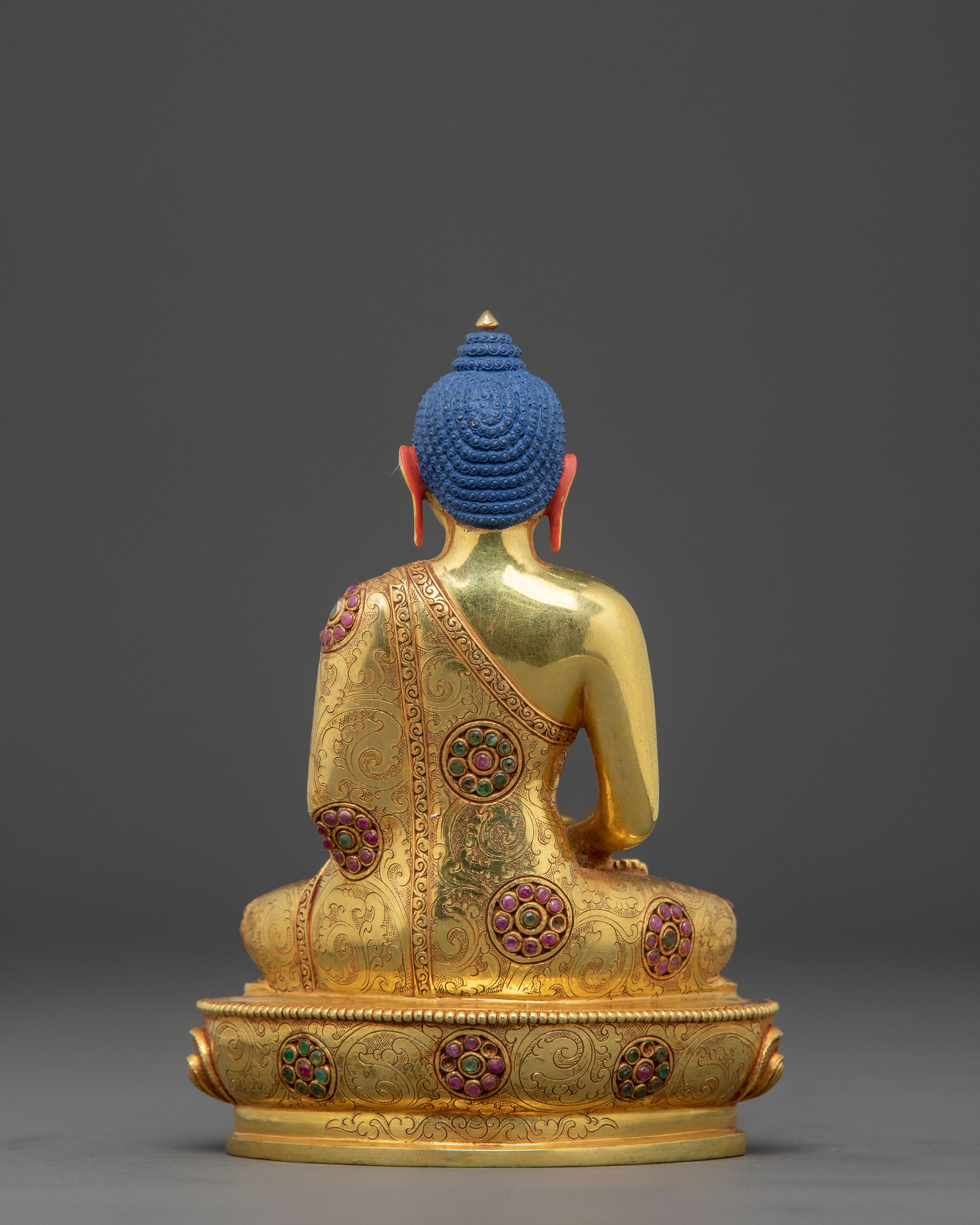 Three Buddhas Sacred Statue Set | Handcrafted 24K Gold Gilded Buddhist Sculptures