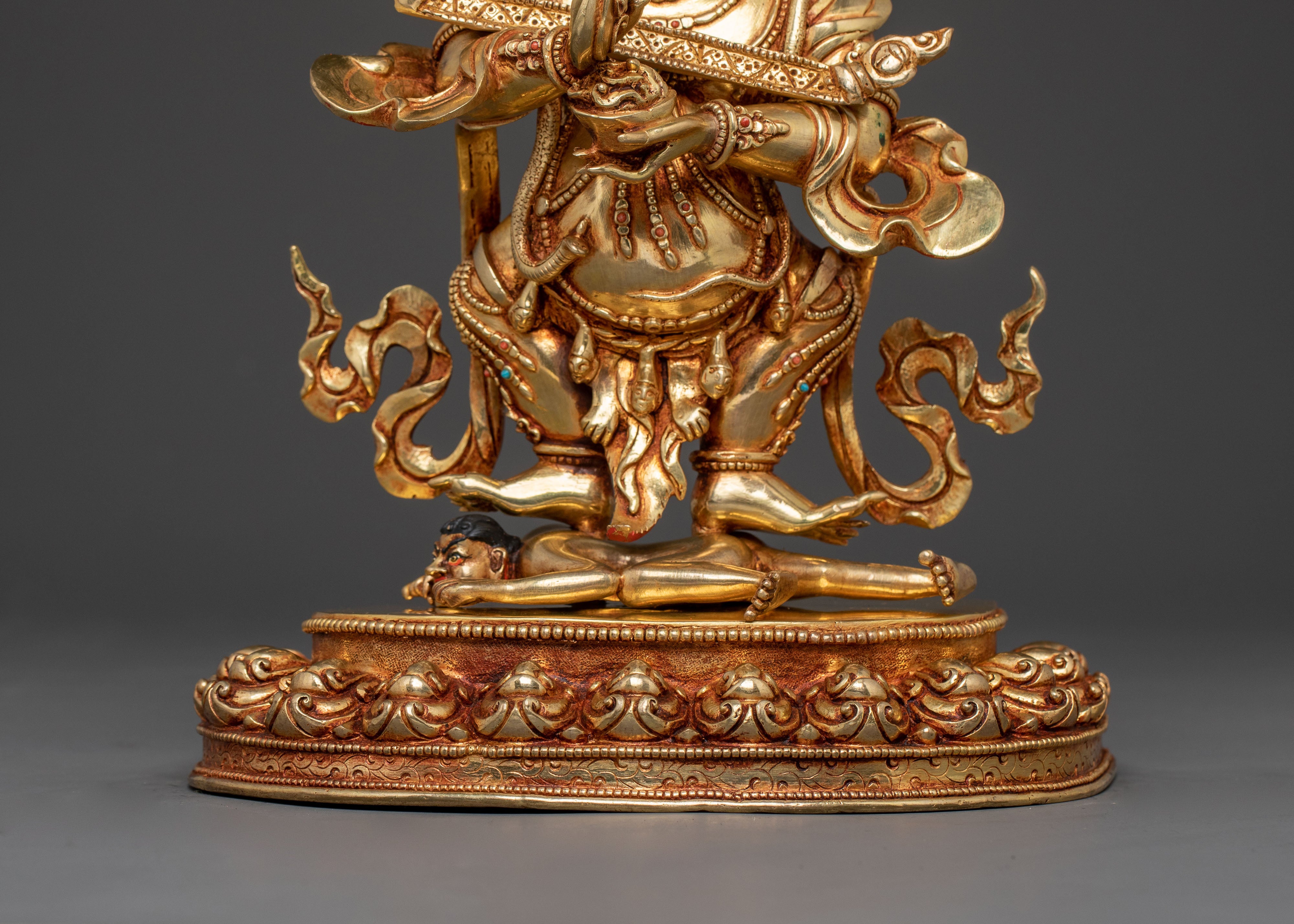 Shakya Mahakala Holy Statue | Hand-Gilded Copper Art
