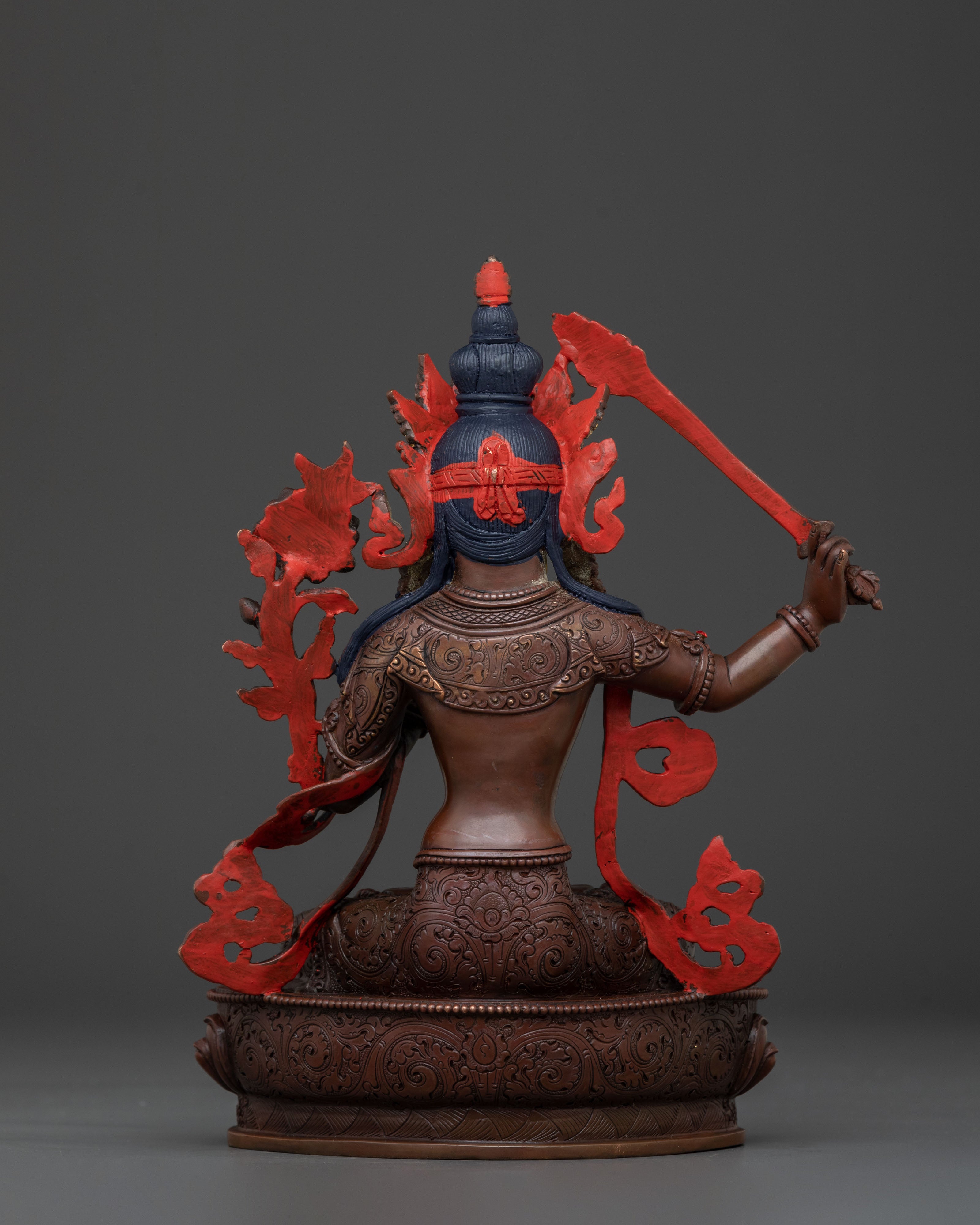 Bodhisattva Manjushri Statue of Ultimate Wisdom | Sacred Buddhist Altar Sculpture