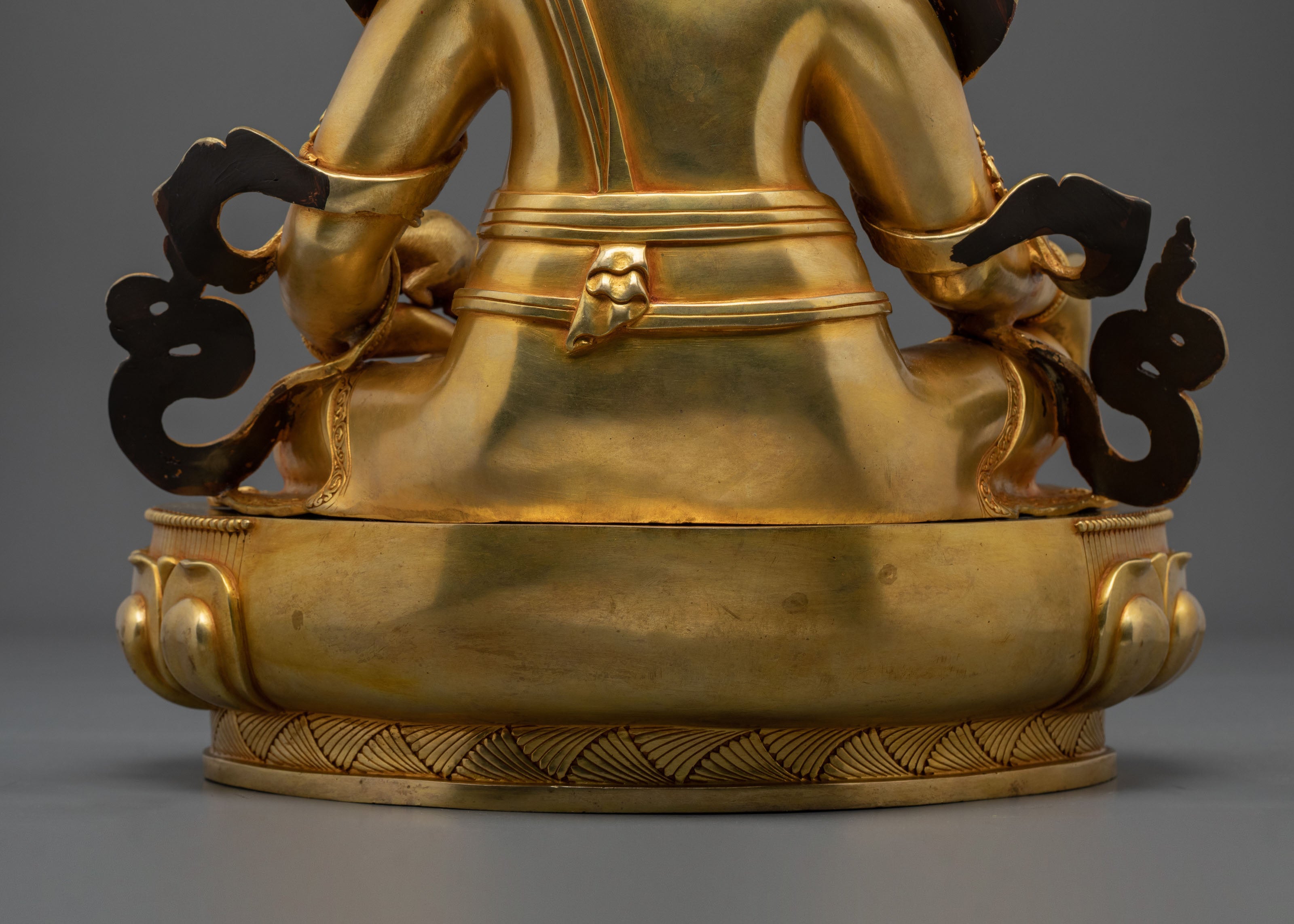 Dzambhala Prosperity Guardian Statue | 24K Gold Gilded Copper Statue