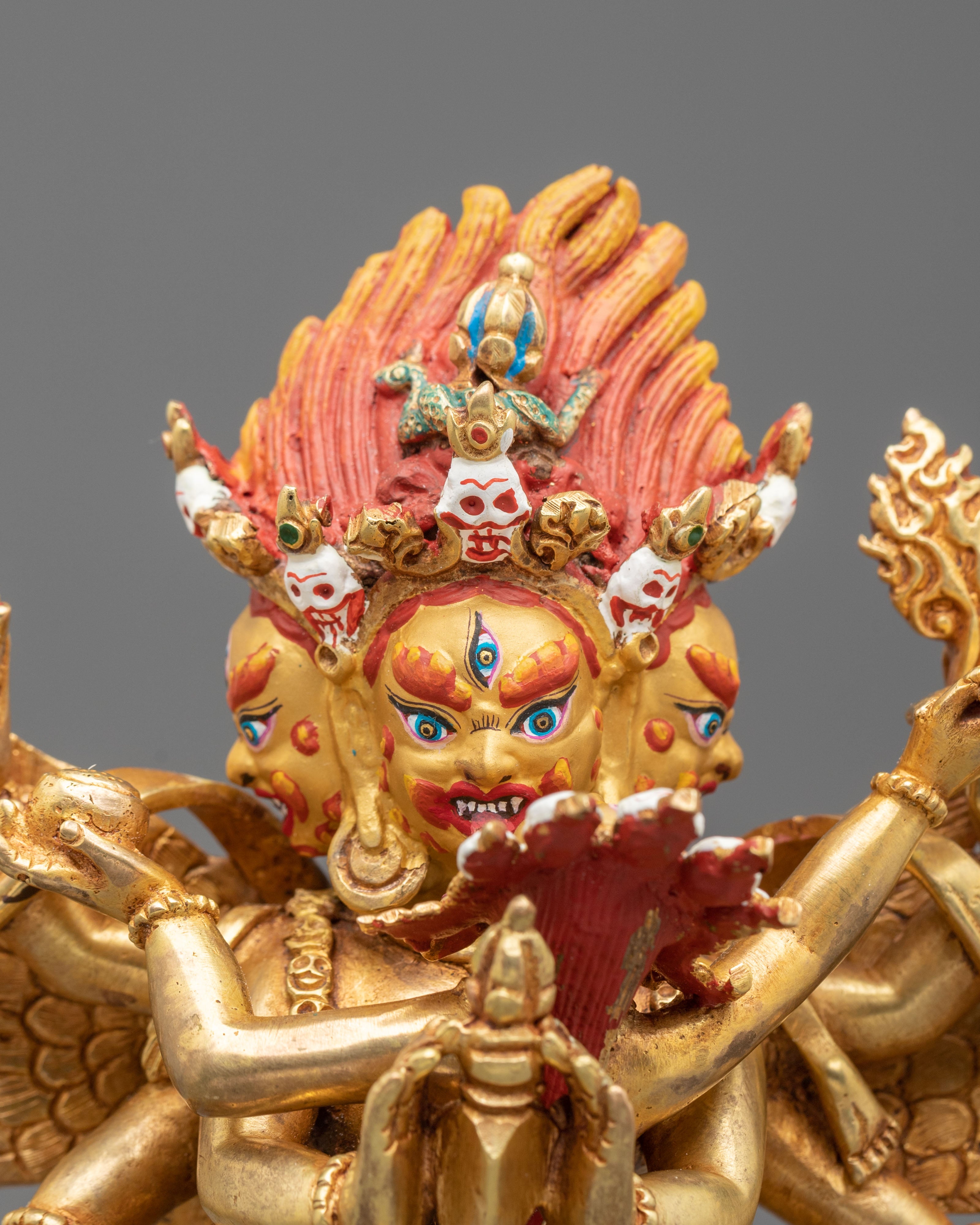 Vajrakilaya Statue | 24K Gold Sacred Sculpture