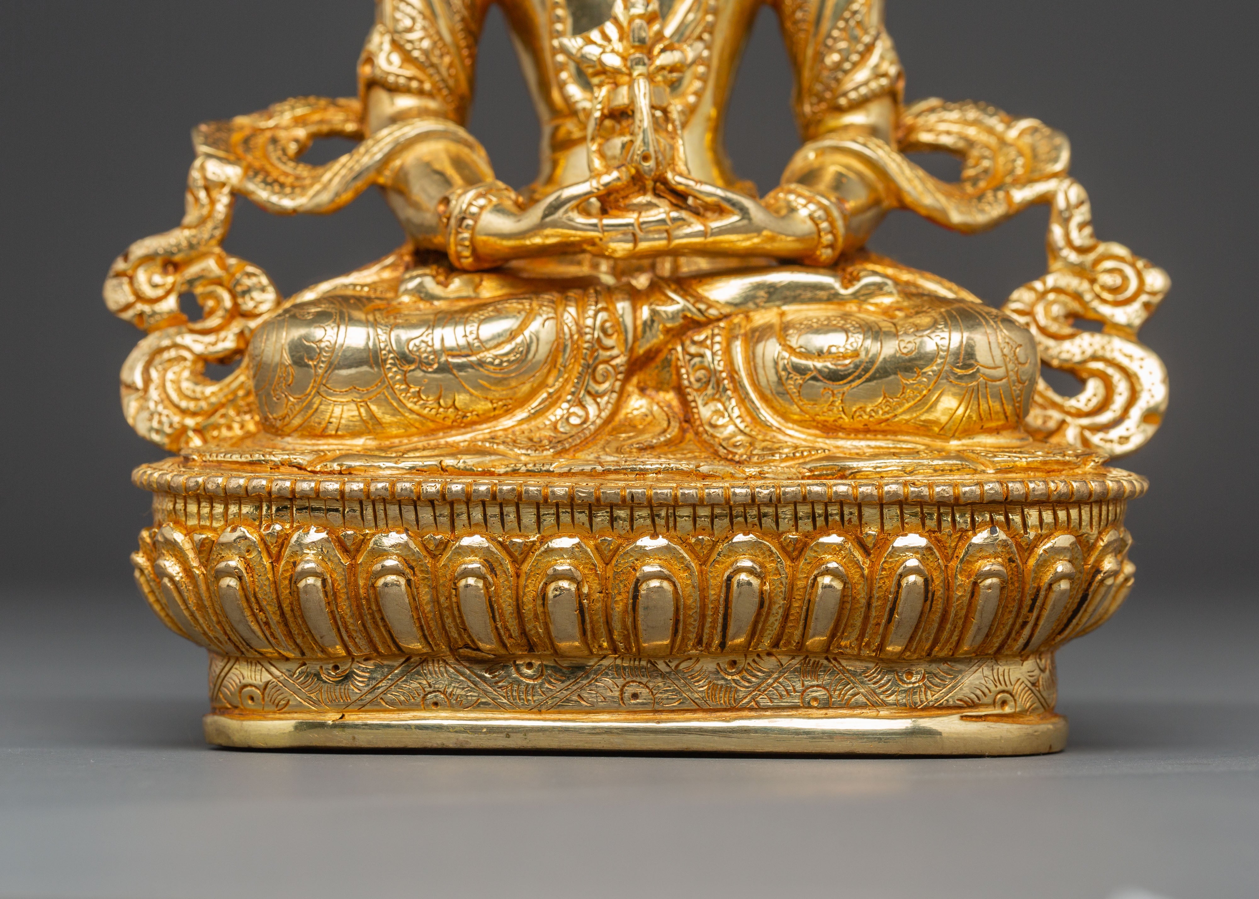 Amitayus Statue: Symbolizing Longevity | Gold Gilded Sculpture