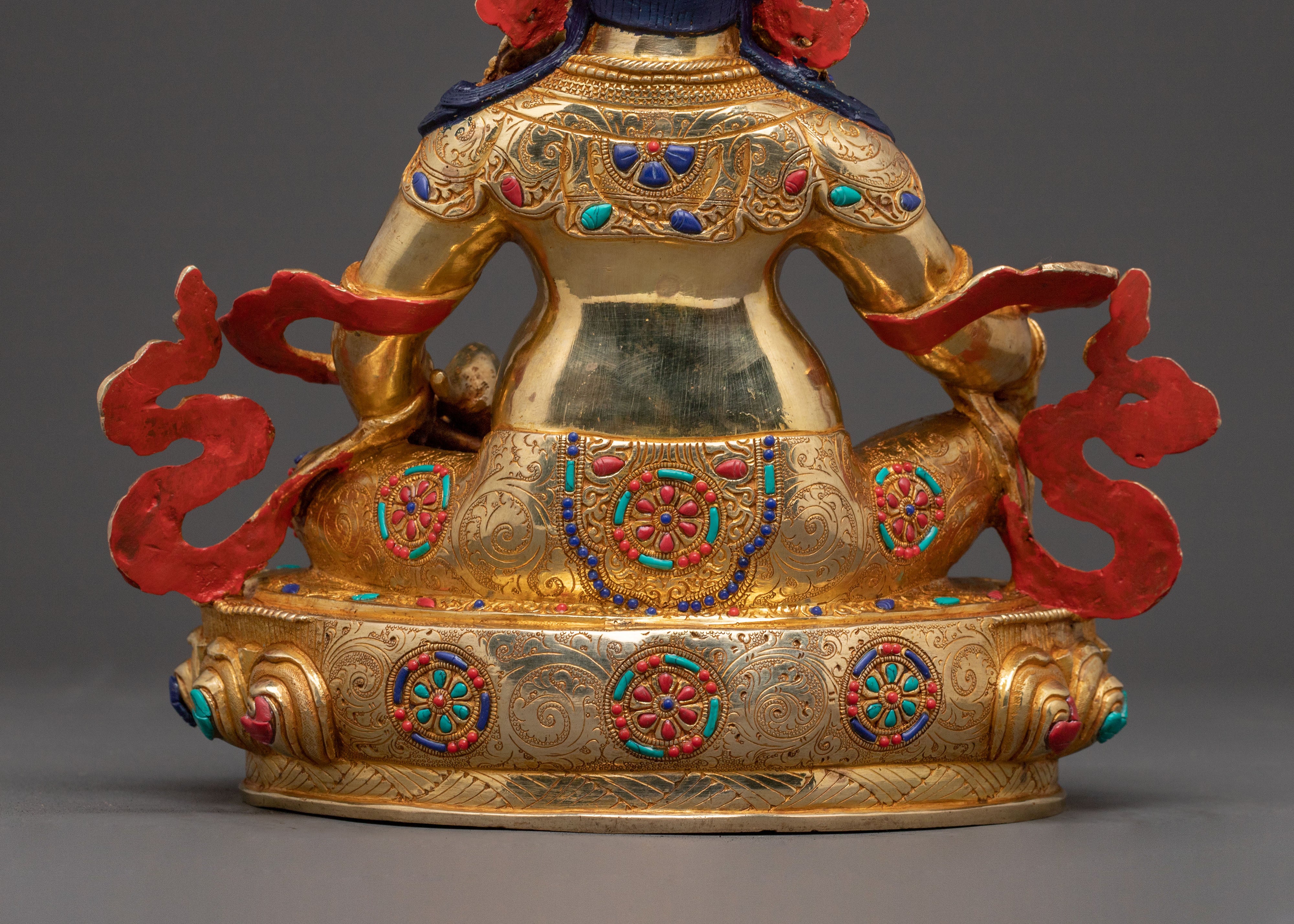 Dzambhala Statue of Prosperity – Handcrafted Gold Gilded Art