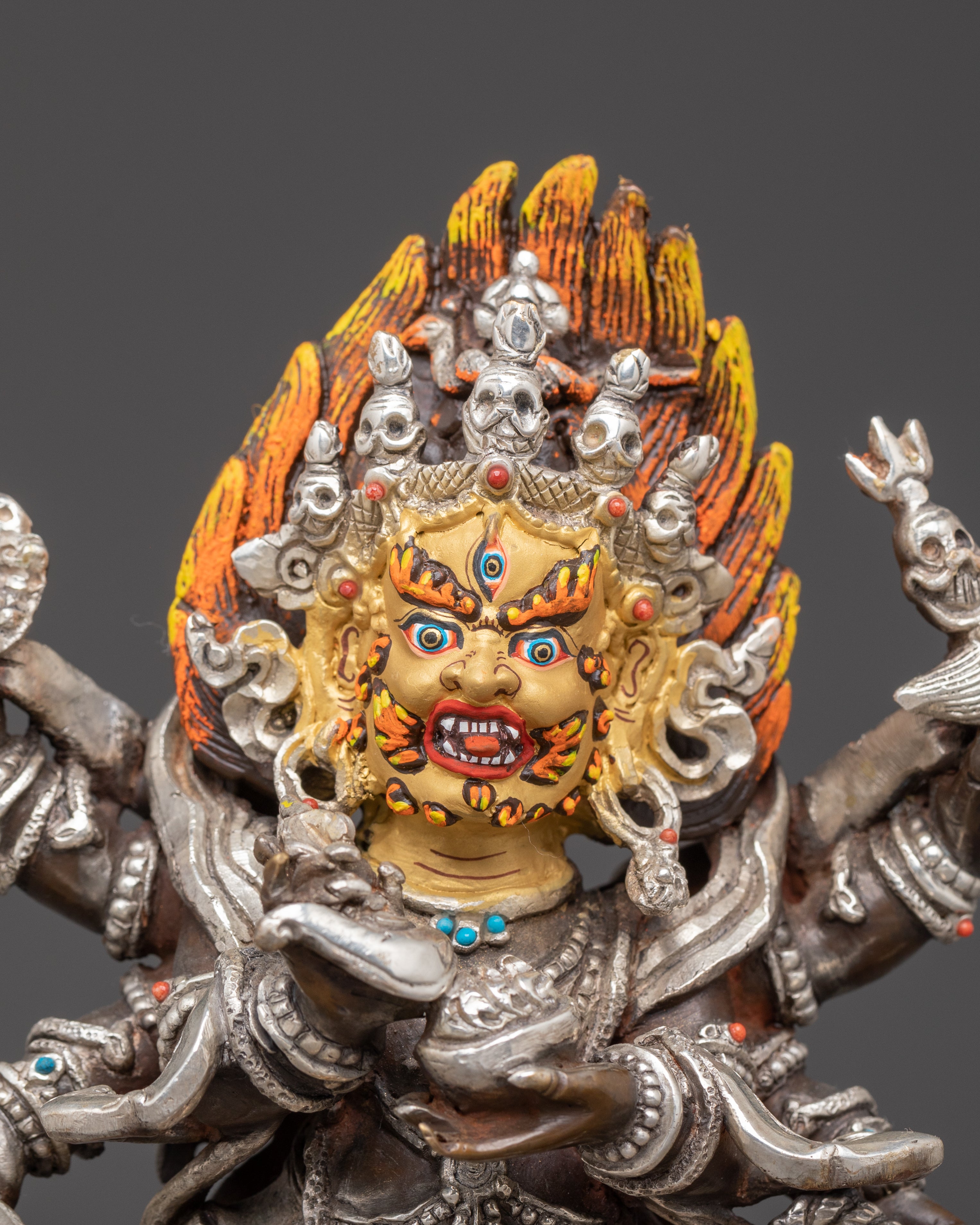 Himalayan Six Armed Mahakala Statue | Protector of Dharma