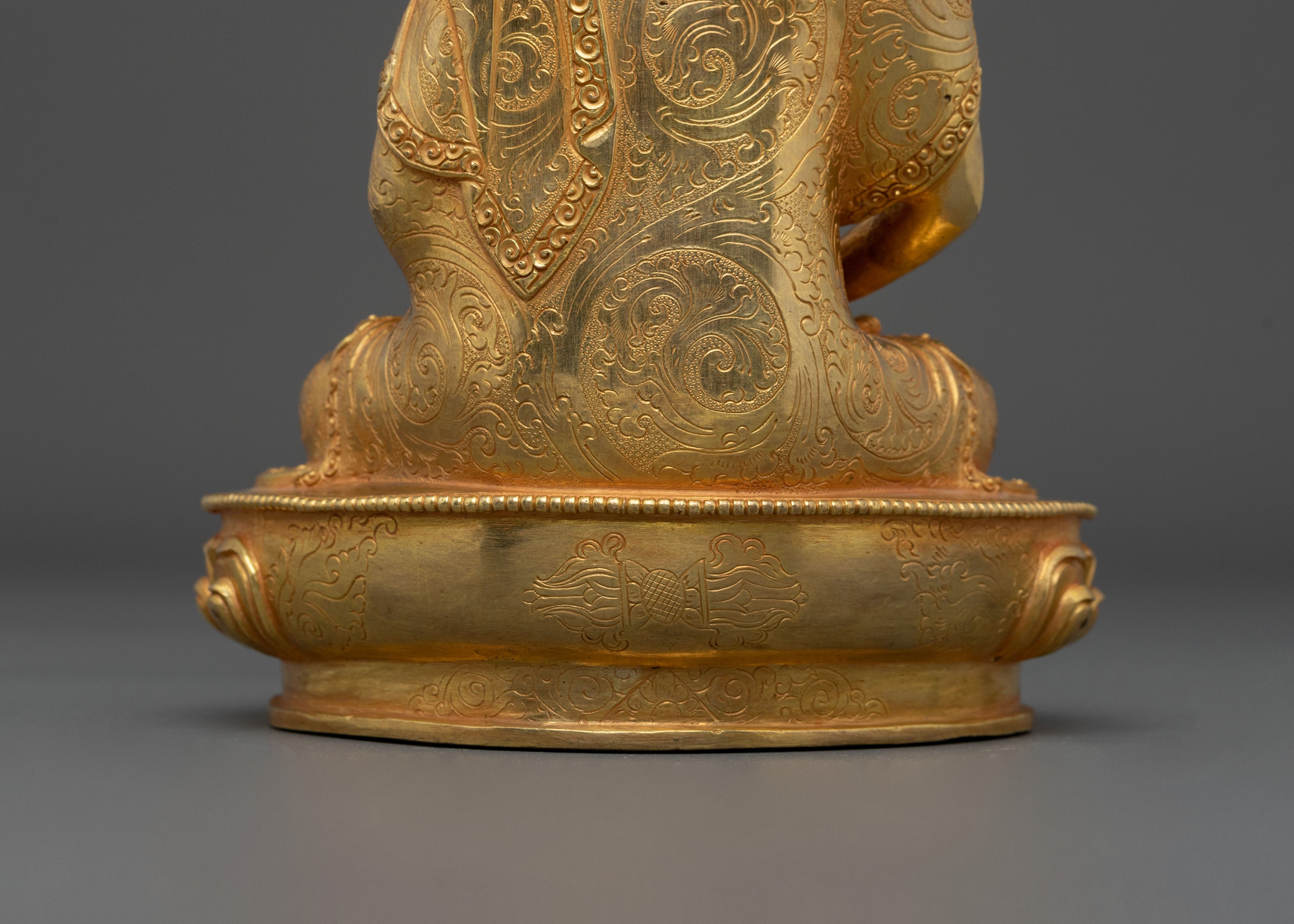 Amitabha Buddha Blessing Sculpture - 24K Gold Gilded