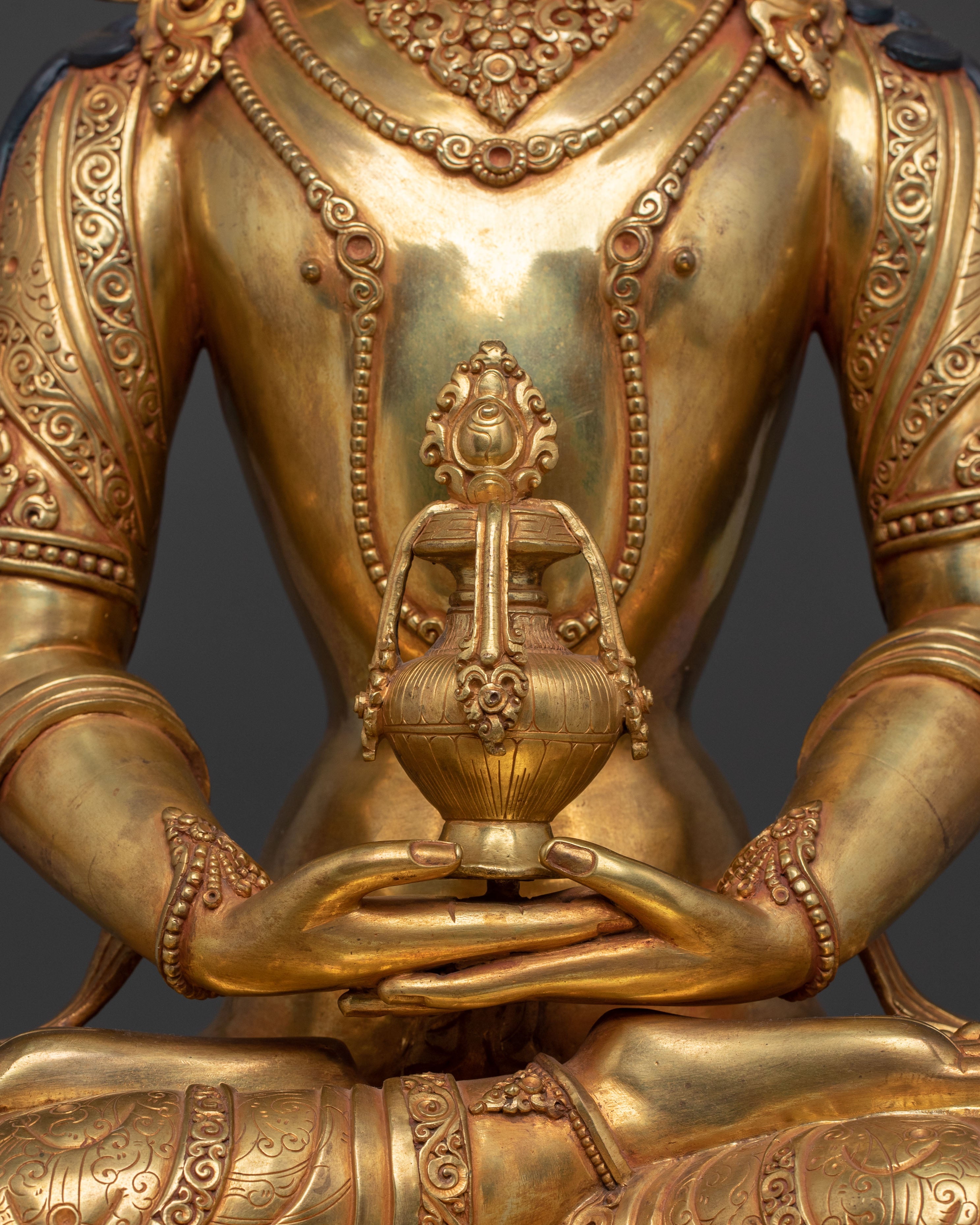 Amitayus Buddha Statue | 24K Gold Gilded Figurine