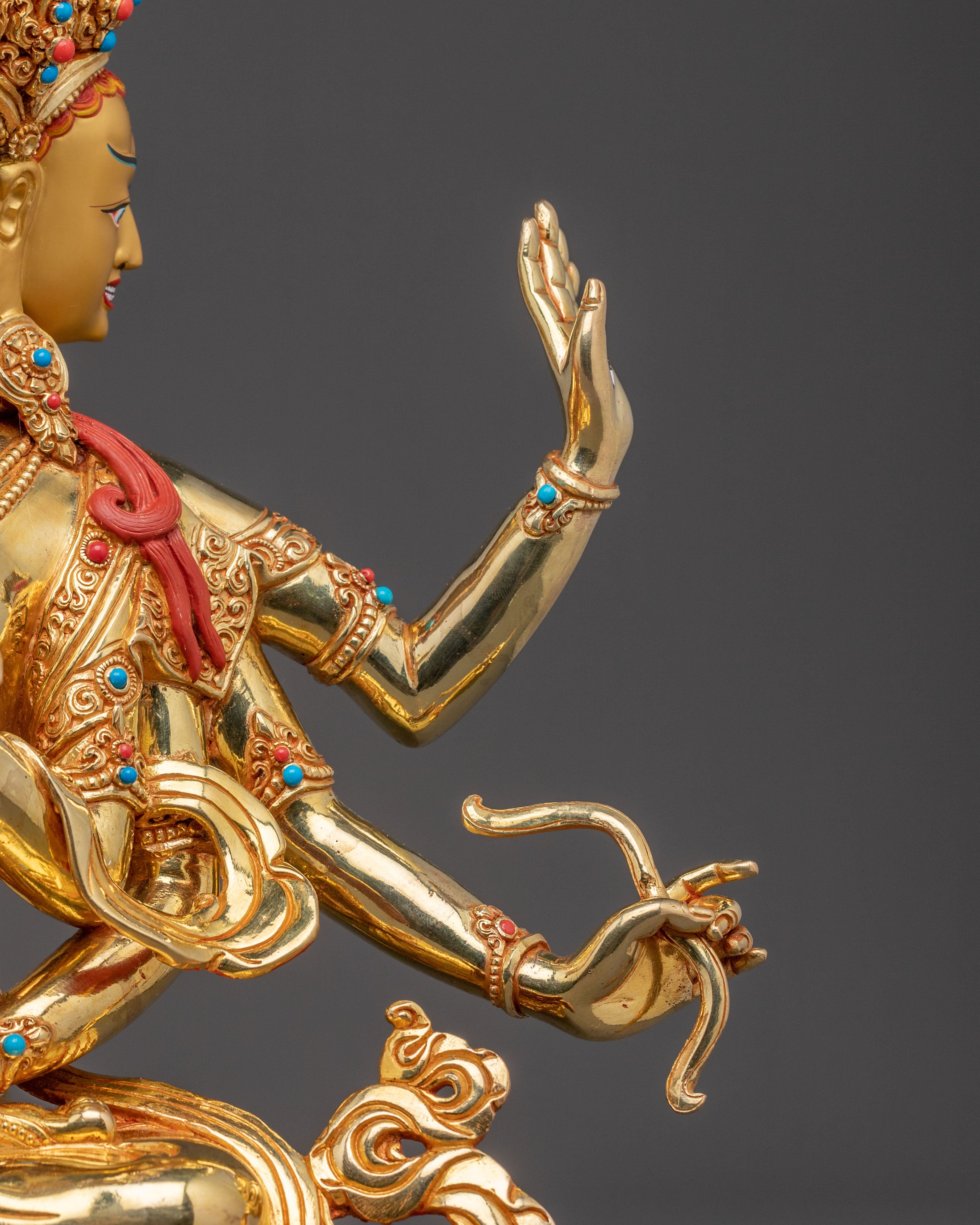Namgyalma Copper Handcrafted Statue | 24K Gold Gilded Statue