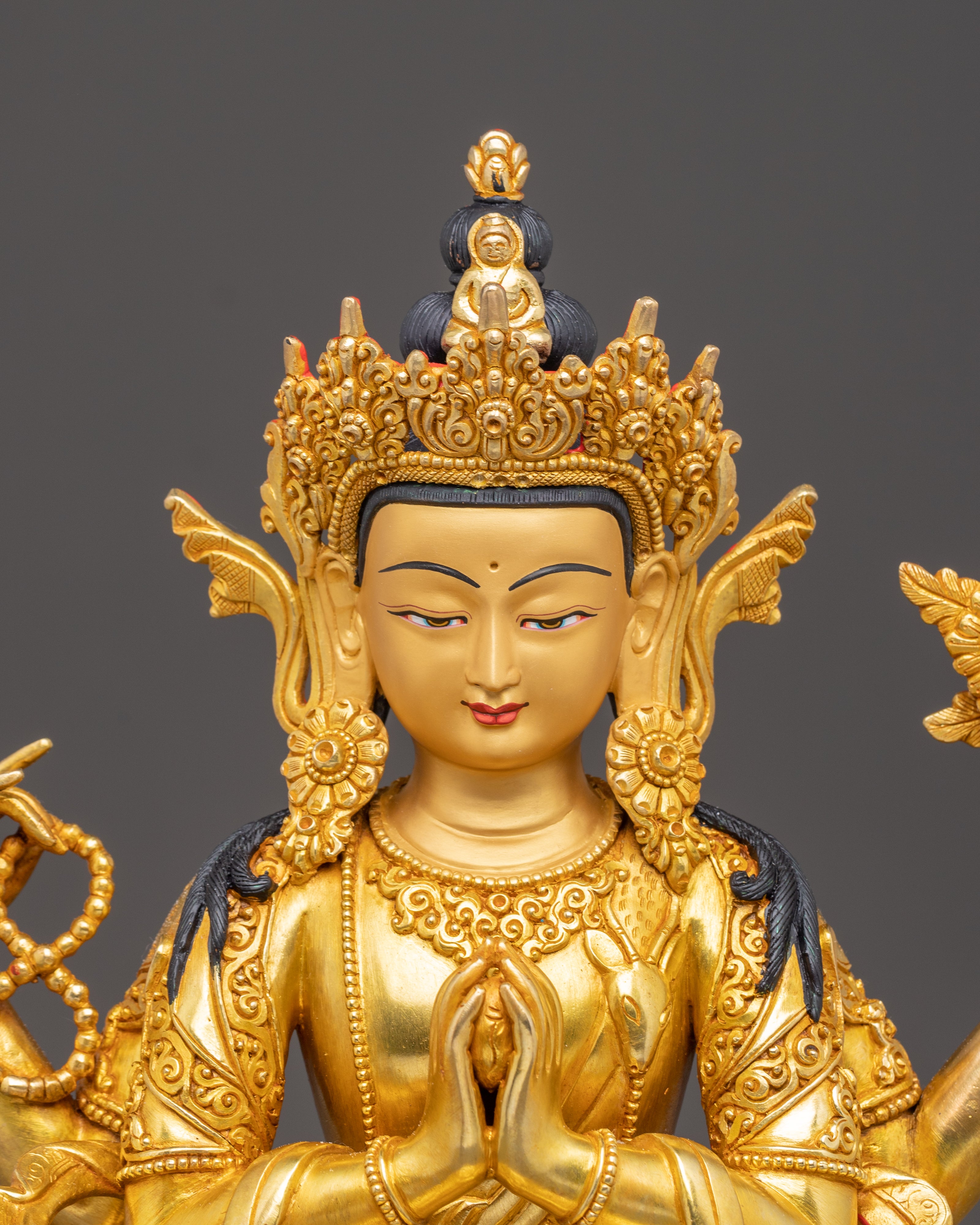 Handcrafted Statue of Chenrezig | Avalokiteshvara, Bodhisattva of Compassion