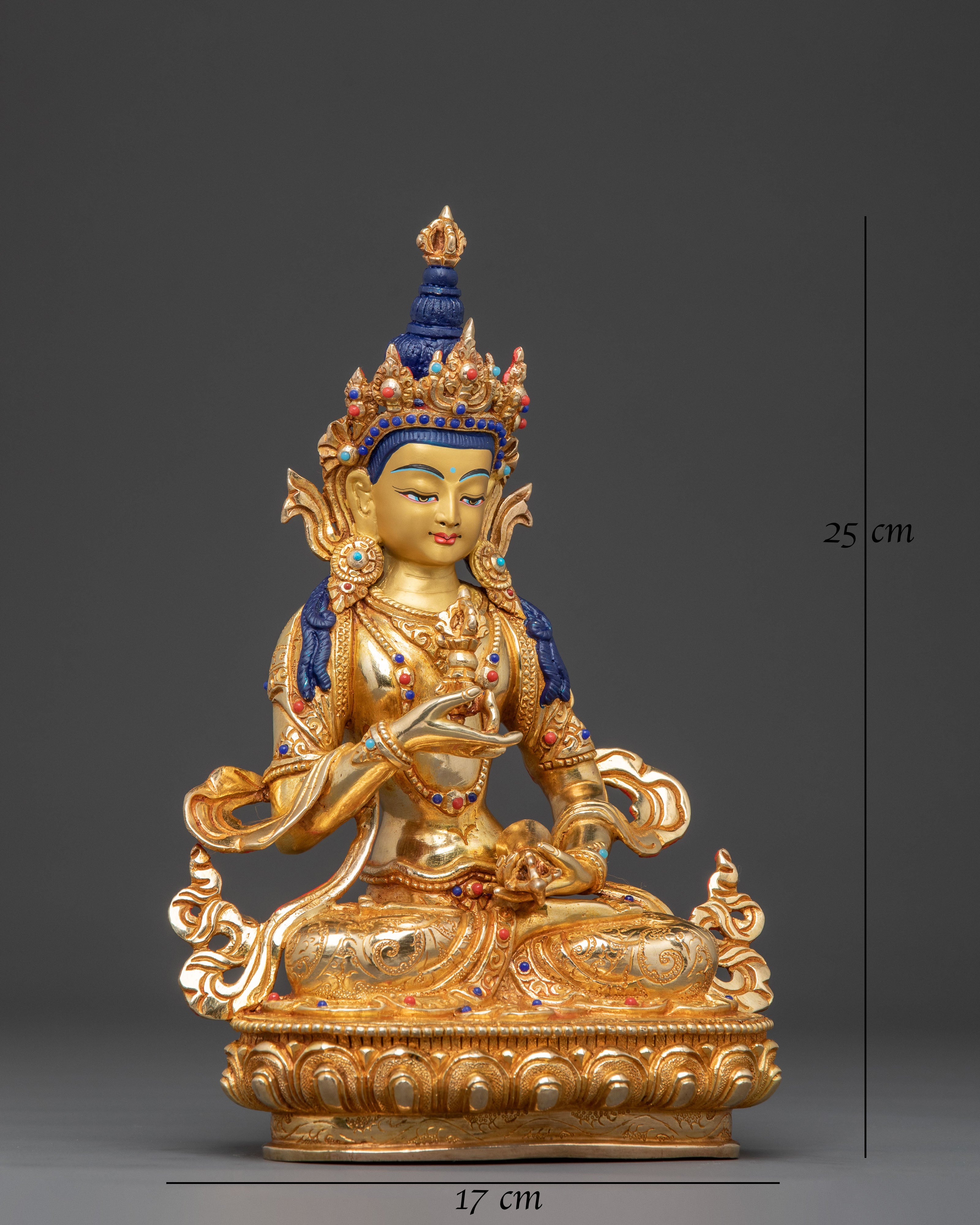 Vajrasattva Buddha | Handcrafted 24K Gold Gilded Statue