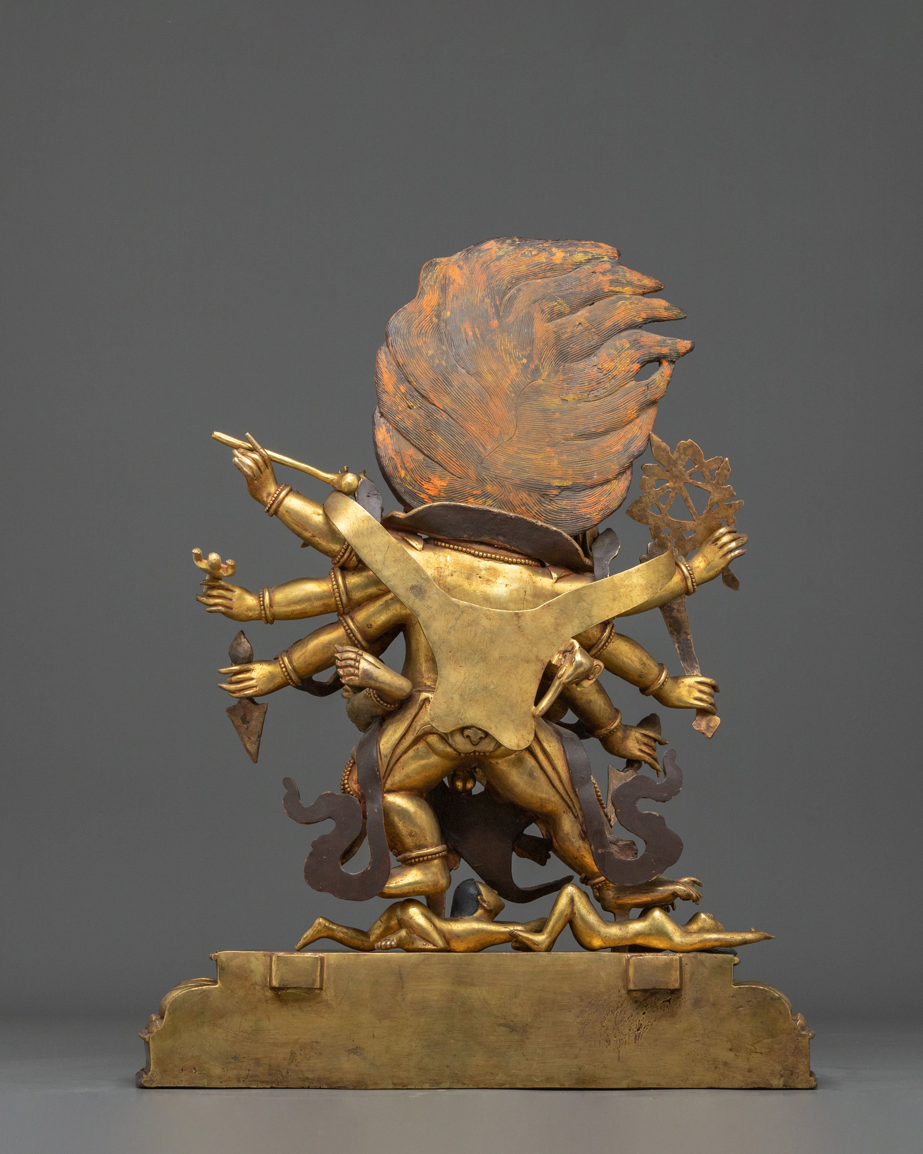 Fierce Heyagriva: 24K Gold Gilded Copper Statue