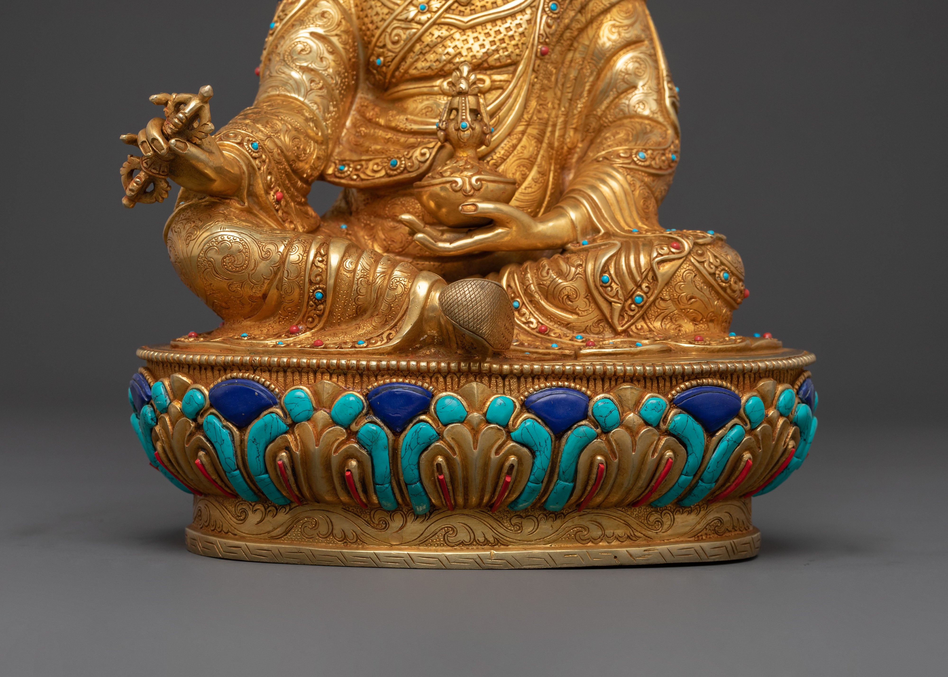 Guru Rinpoche Himalayan Sculpture | Buddhist Shrine Decor