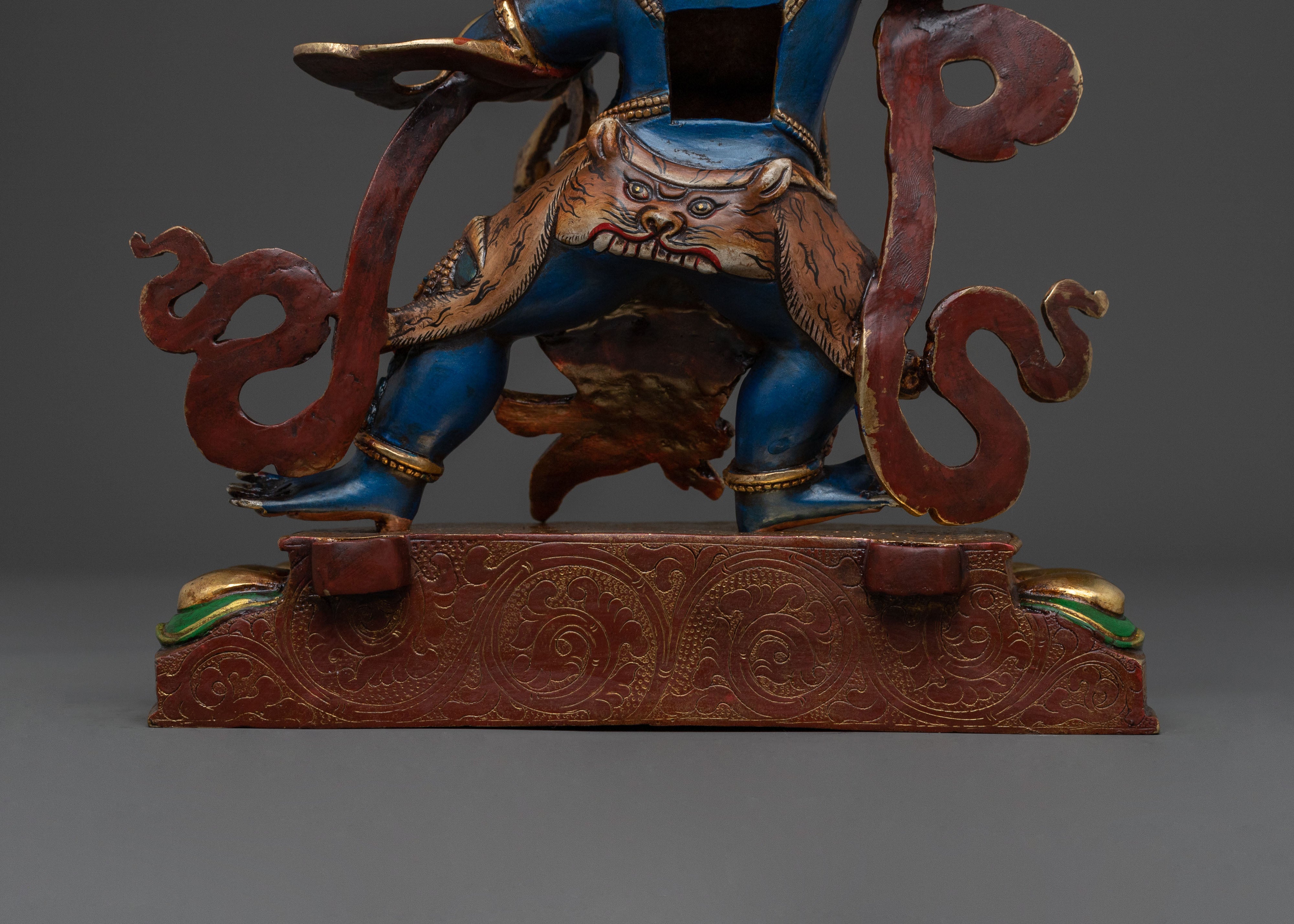 Powerful Vajrapani Spiritual Figurine with Gemstones