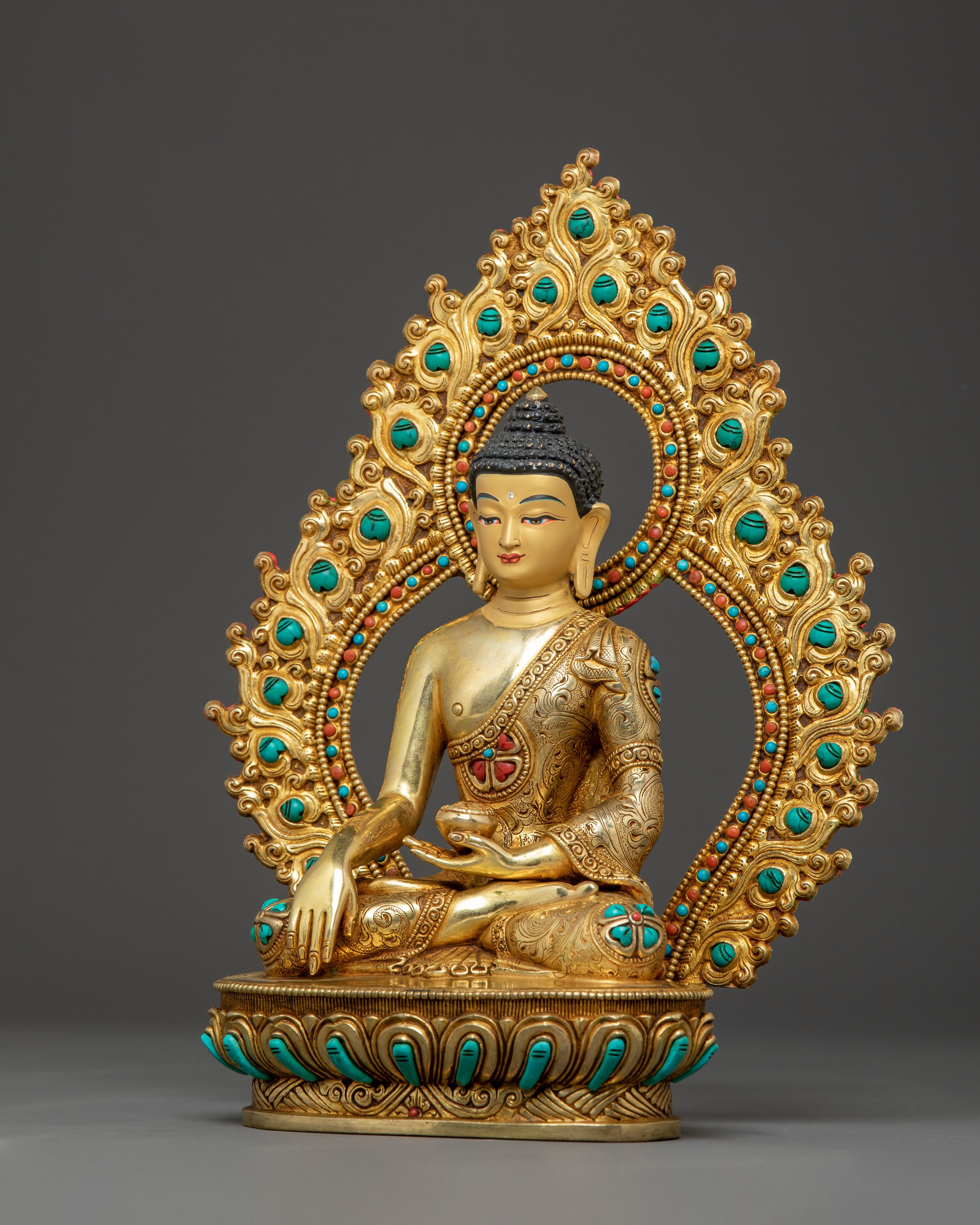 Shakyamuni Buddha Handmade Golden Statue | Historical Buddha
