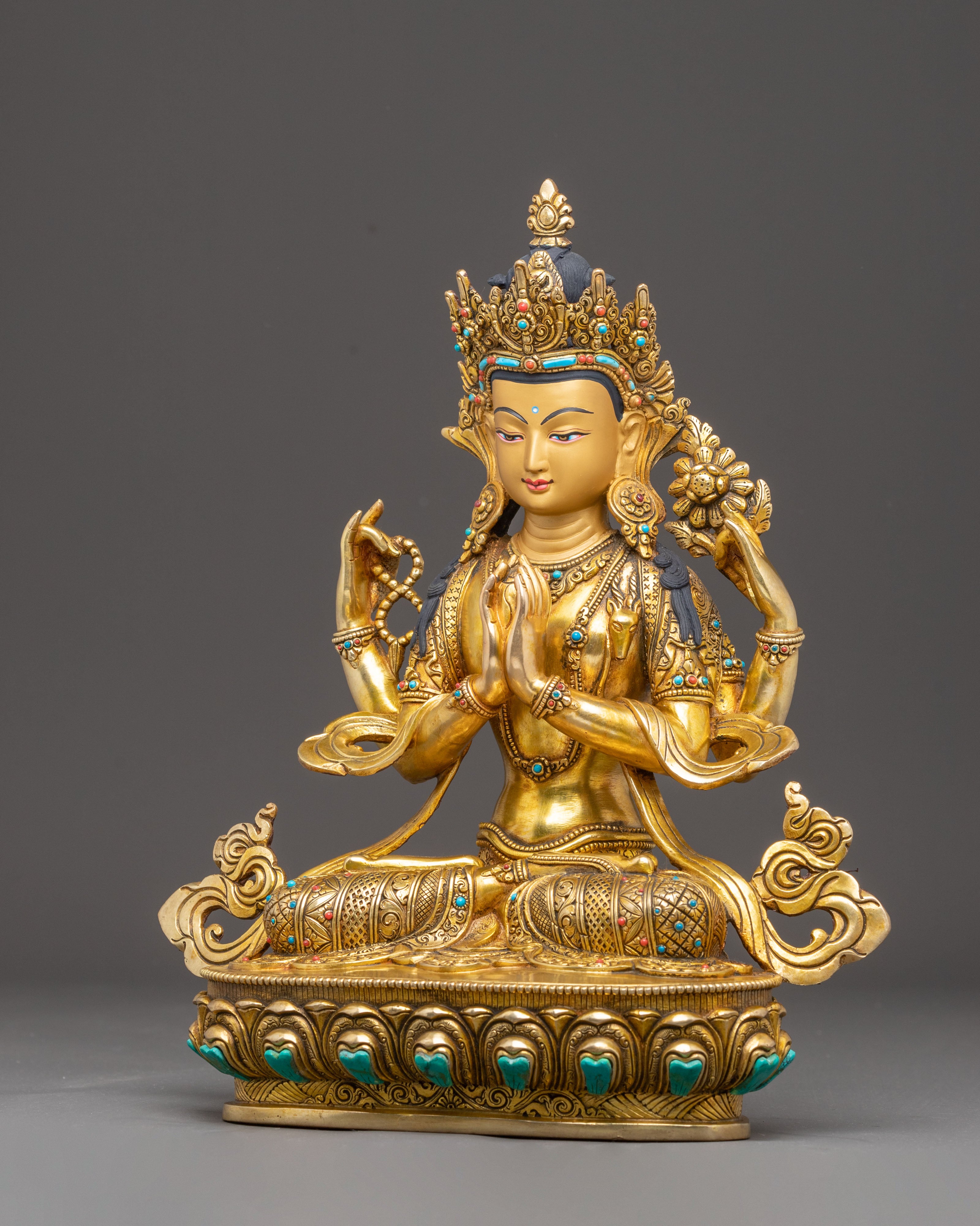 Handcrafted Statue of Bodhisattva Chenrezig | Compassion Bodhisattva