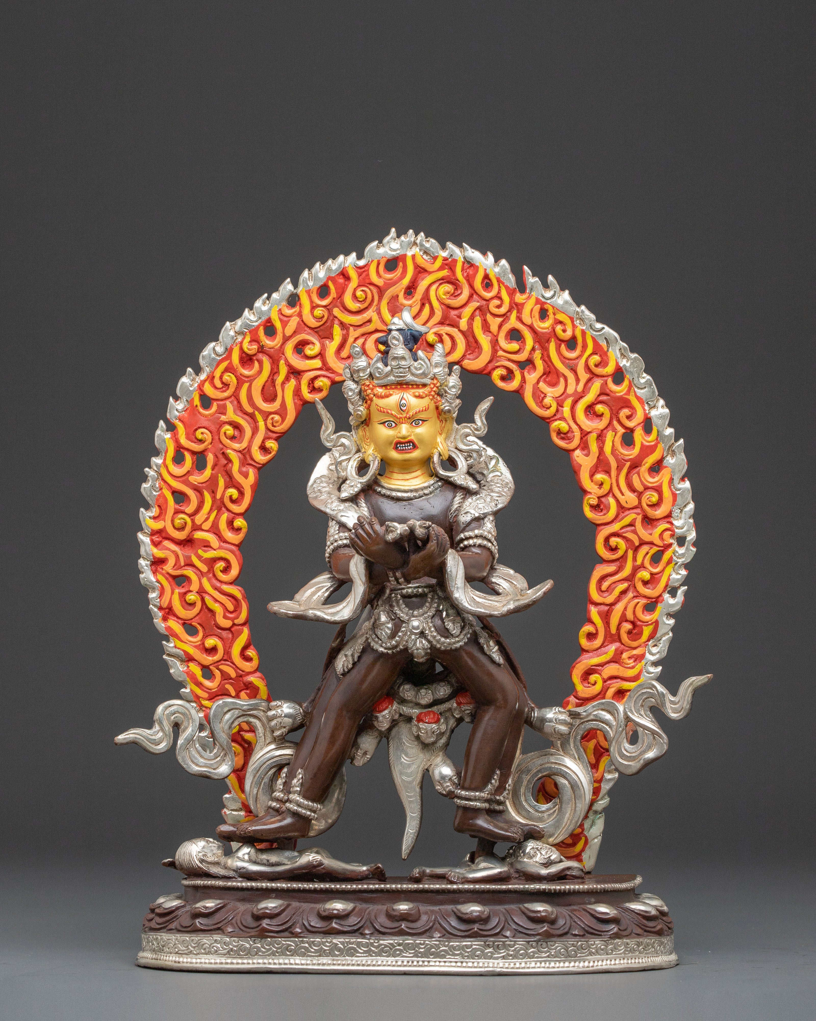 Kalachakra Tantric Deity Statue – Exquisite Gilded Copper