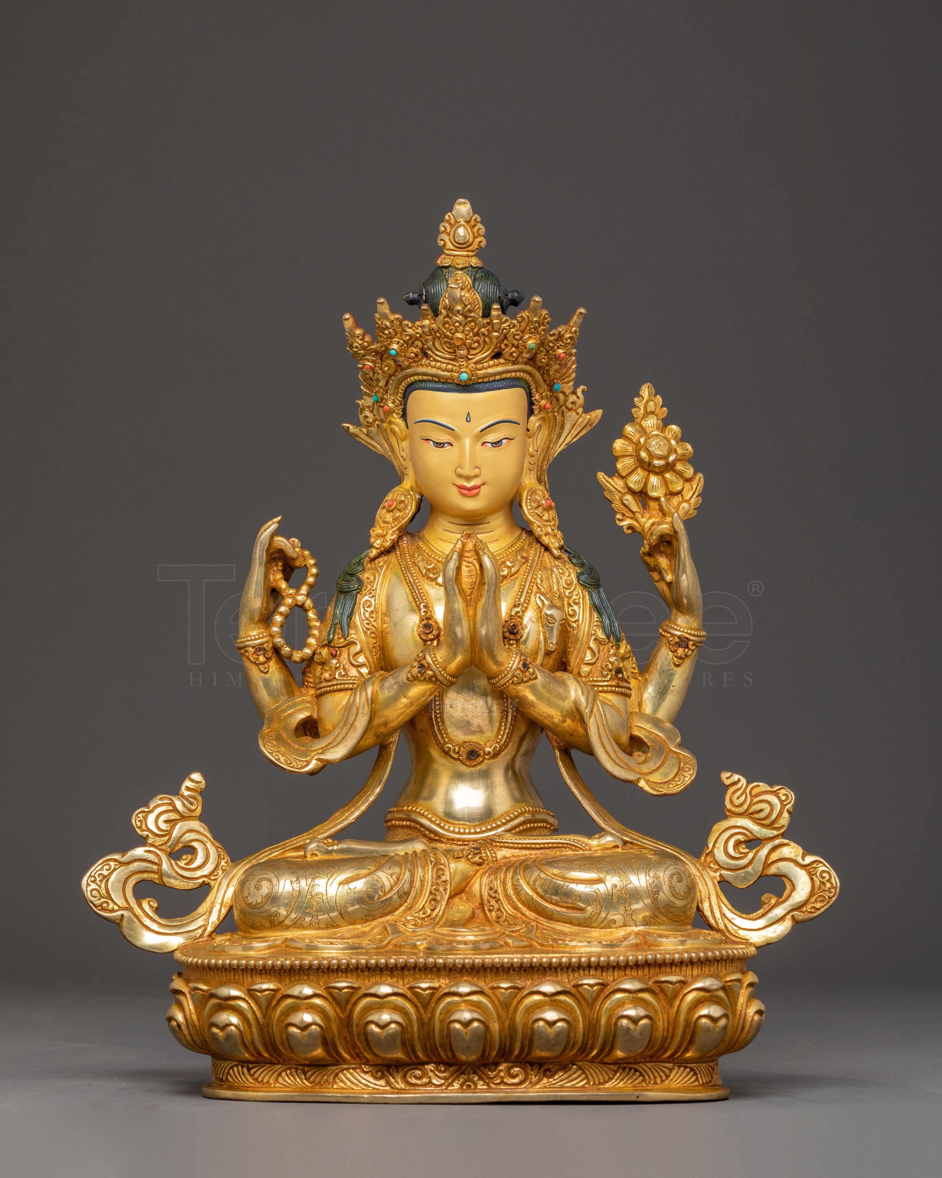 Radiant Chenrezig Handcrafted Statue | Bodhisattva Avalokiteshvara