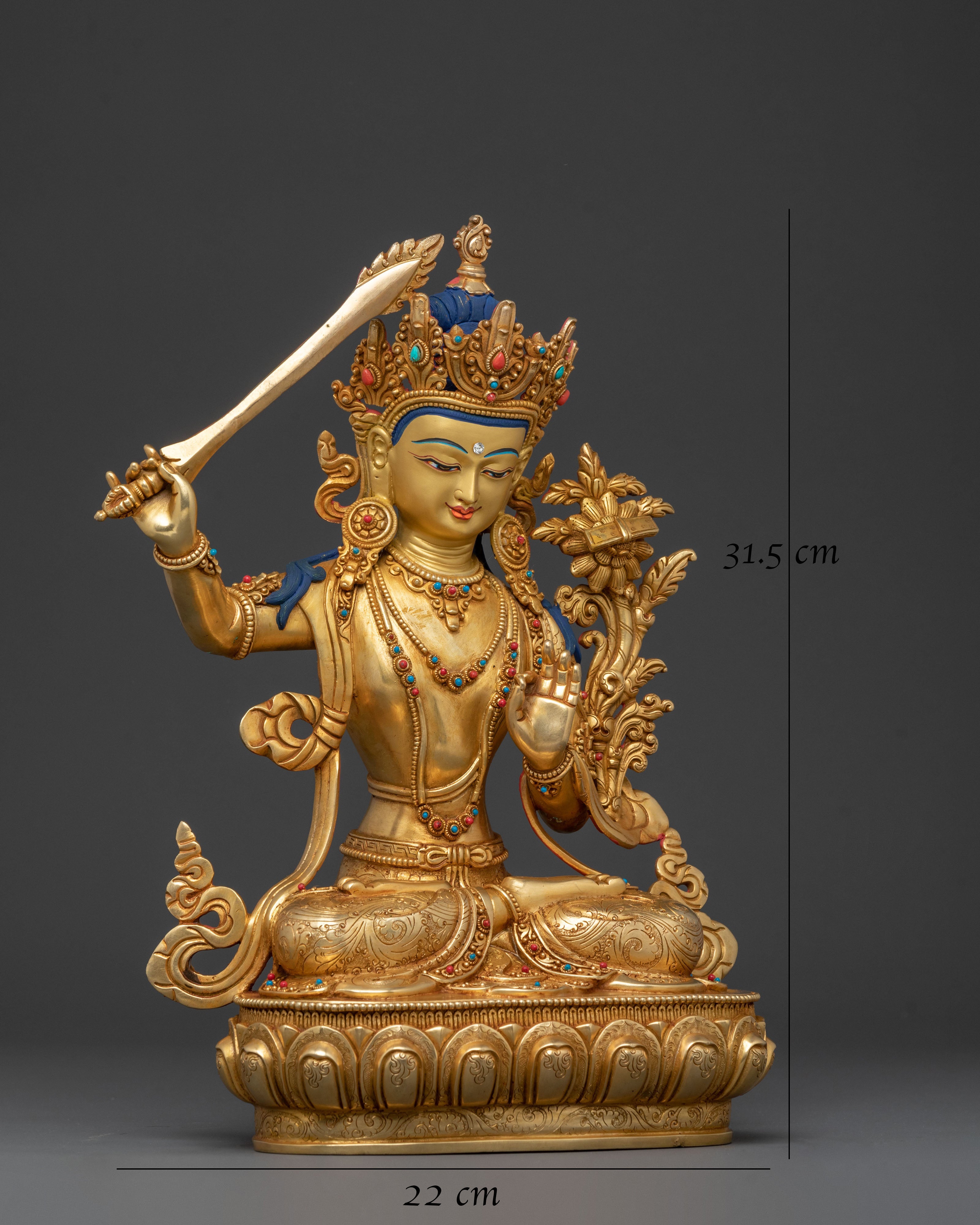 Manjushri Spiritual Statue | Serene Wisdom