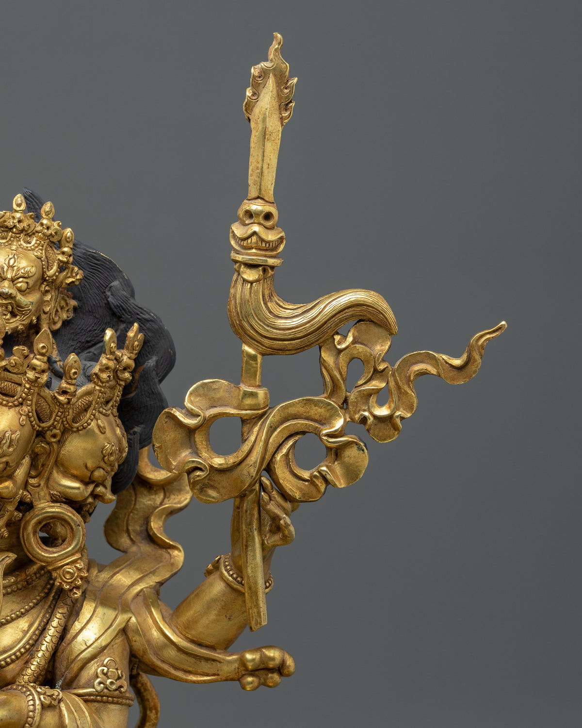 Sacred Protector Four Armed Mahakala Statue
