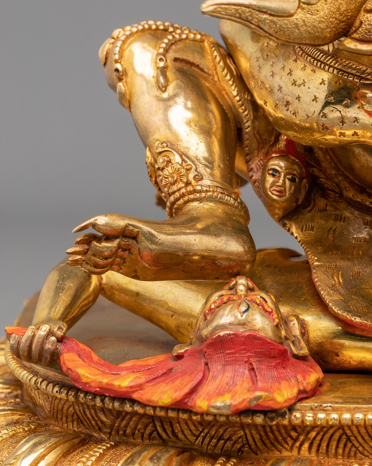 Chaturbhuja Mahakala Copper Sculpture