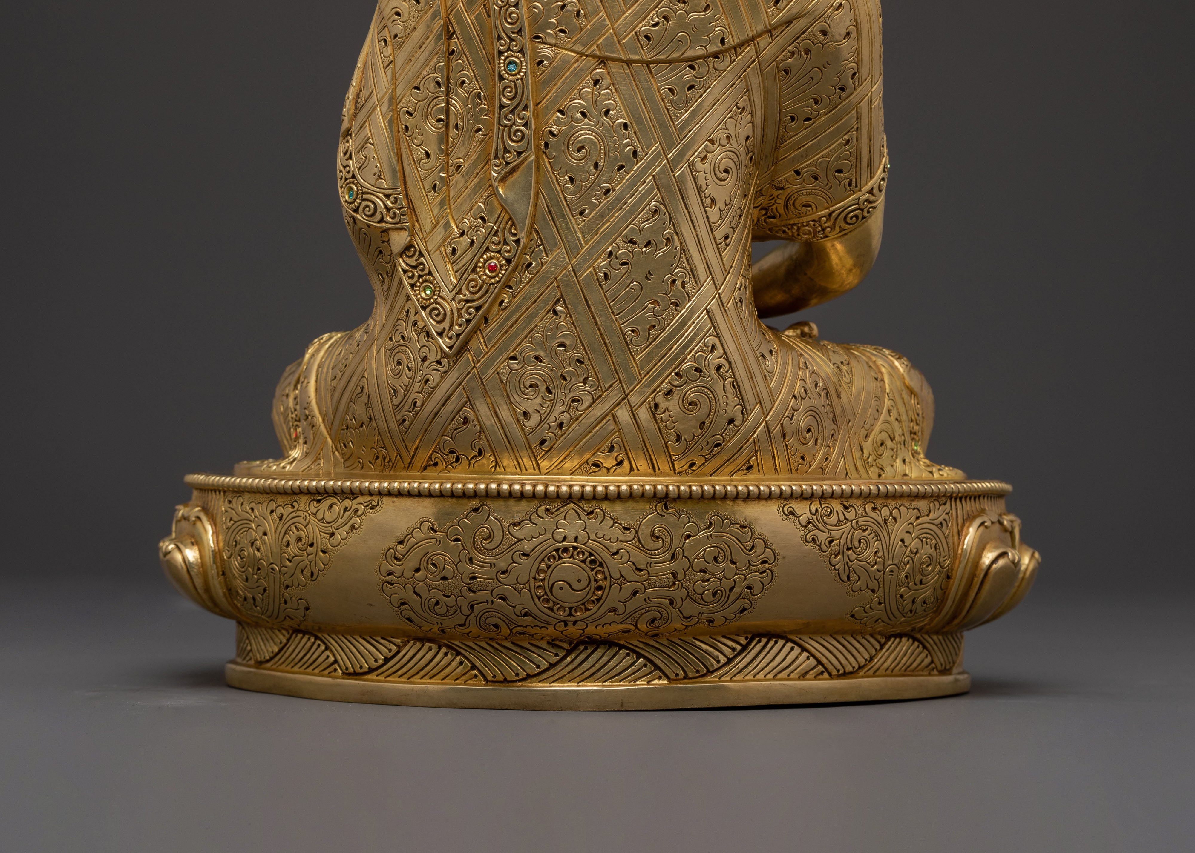 Amitabha Buddha Savior Statue – Handcrafted Gilded Copper