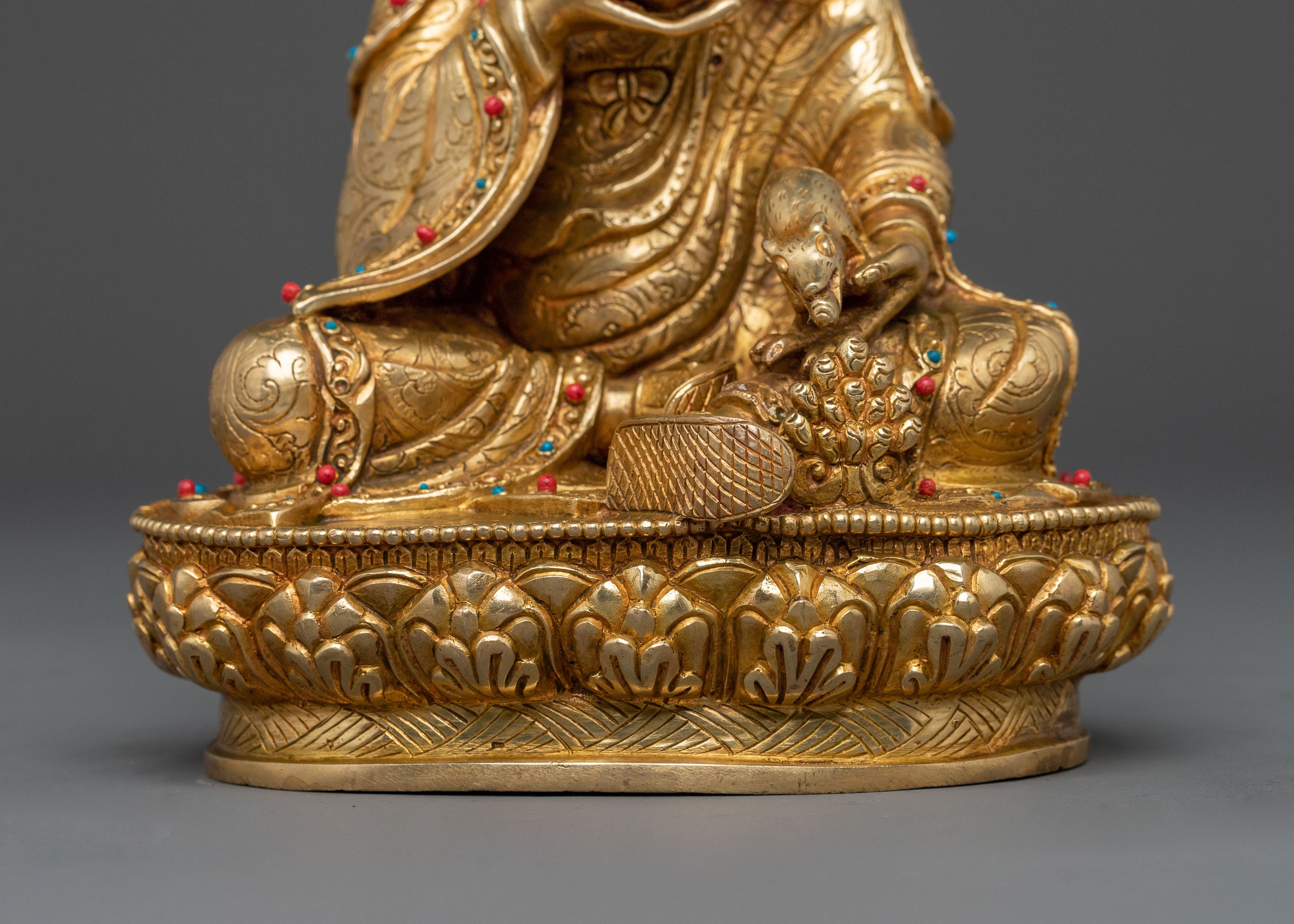 Guru Norla Buddhist Figurine with 24K Gold Gilding