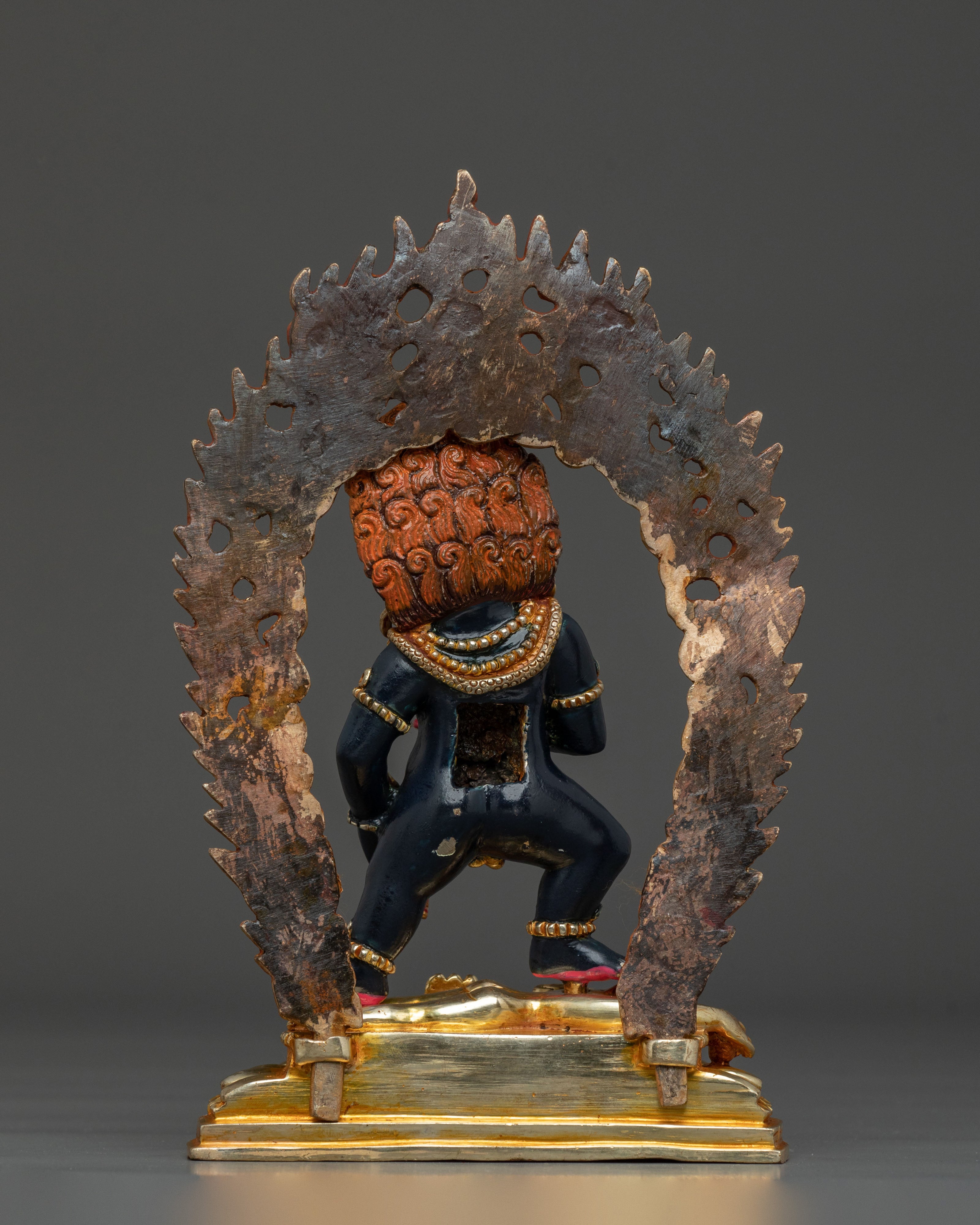 Black Dzambhala Protector Statue | Traditional Buddhist Deity Figure