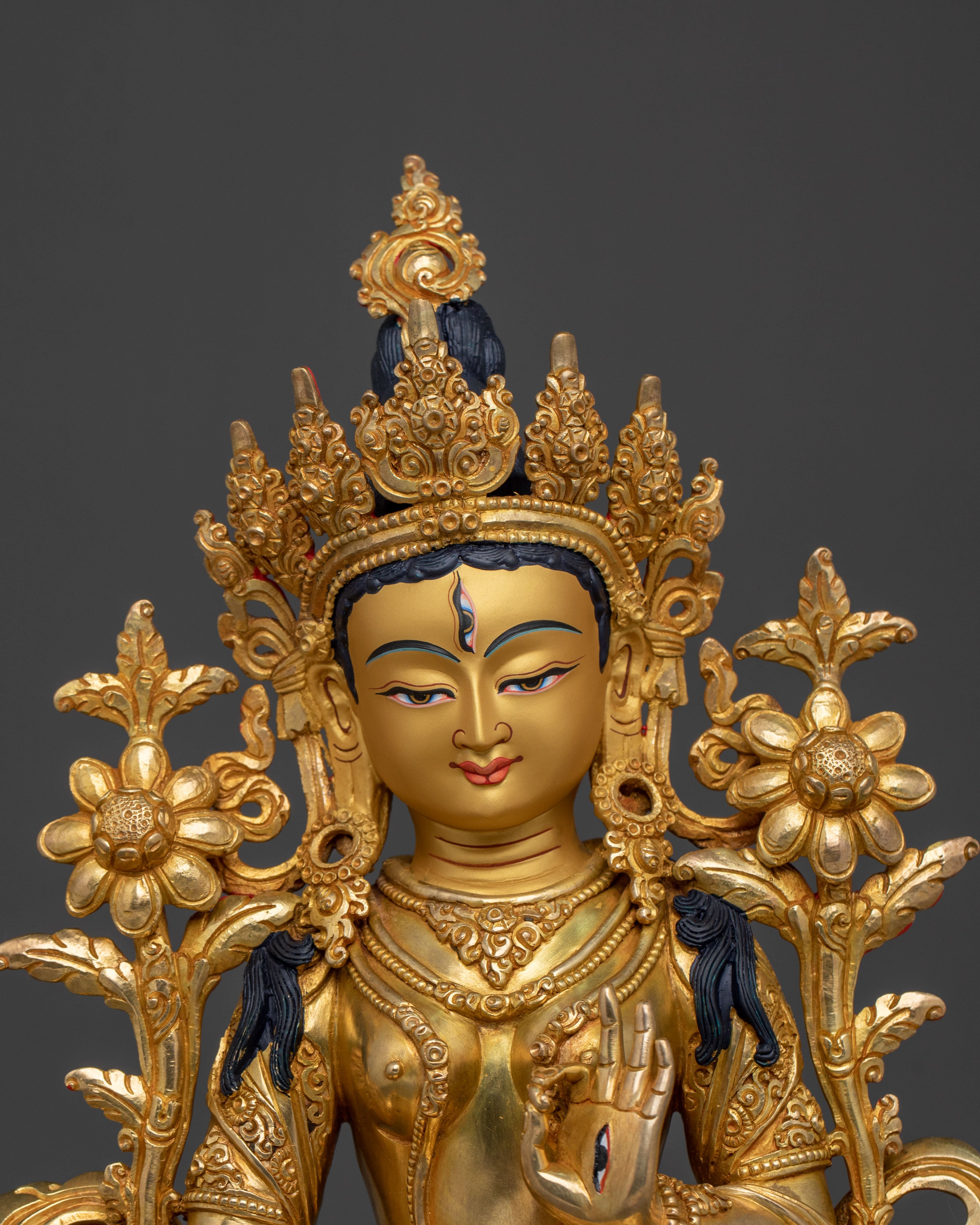 Sacred Goddess White Tara Statue | Tibetan Goddess of Long Life