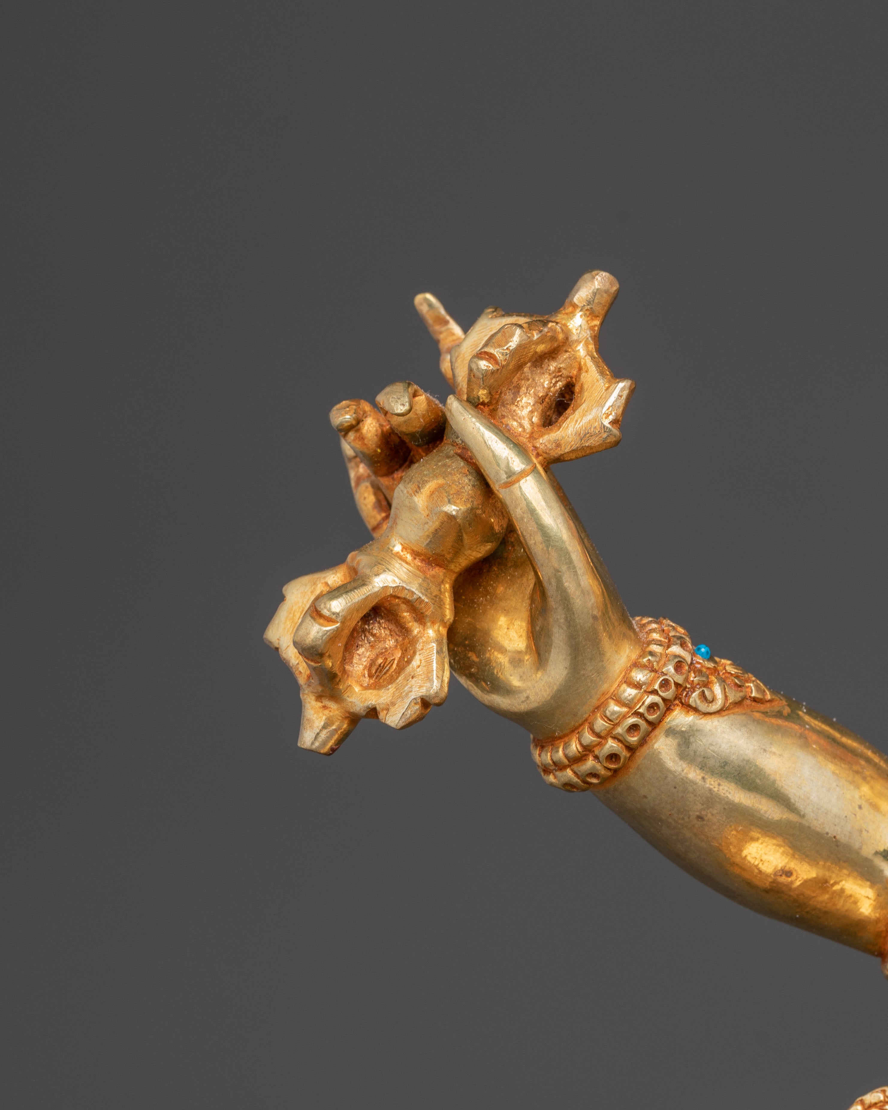 Golden Statue of Dharma Protection Vajrapani | Guardian of the Dharma