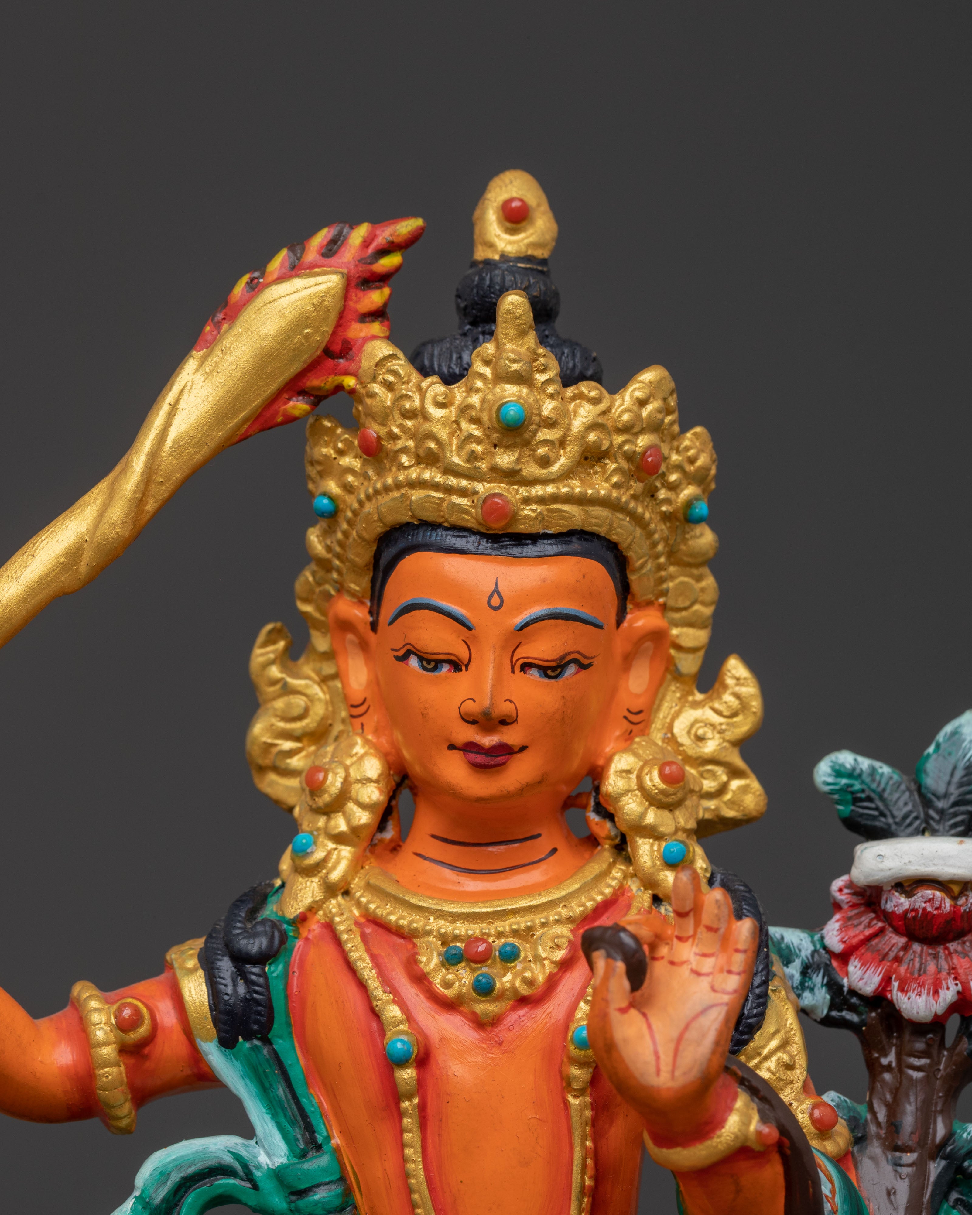 Manjushri Statue Deity of Wisdom – Handcrafted Copper