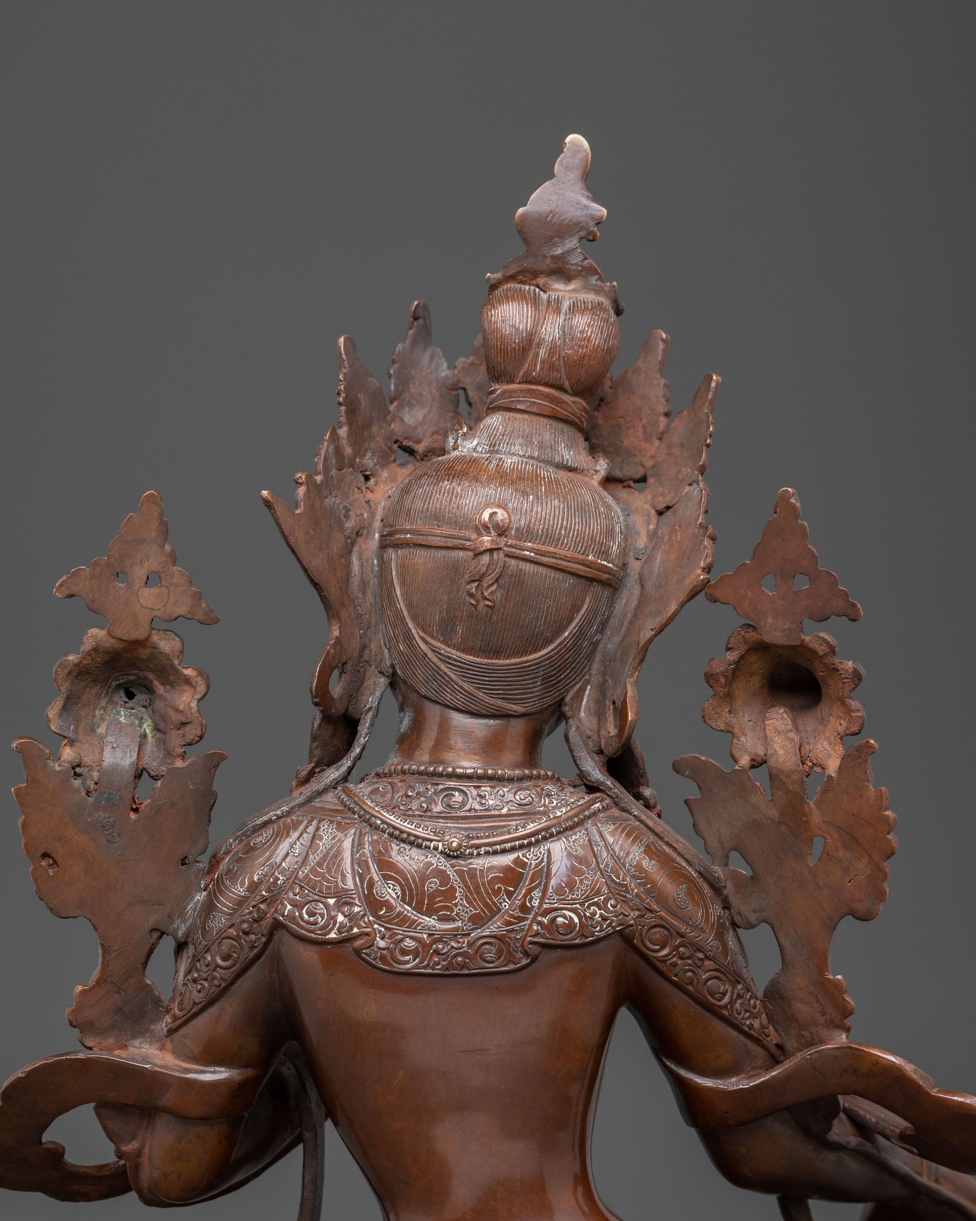Green Tara: Oxidized Copper Meditation Statue