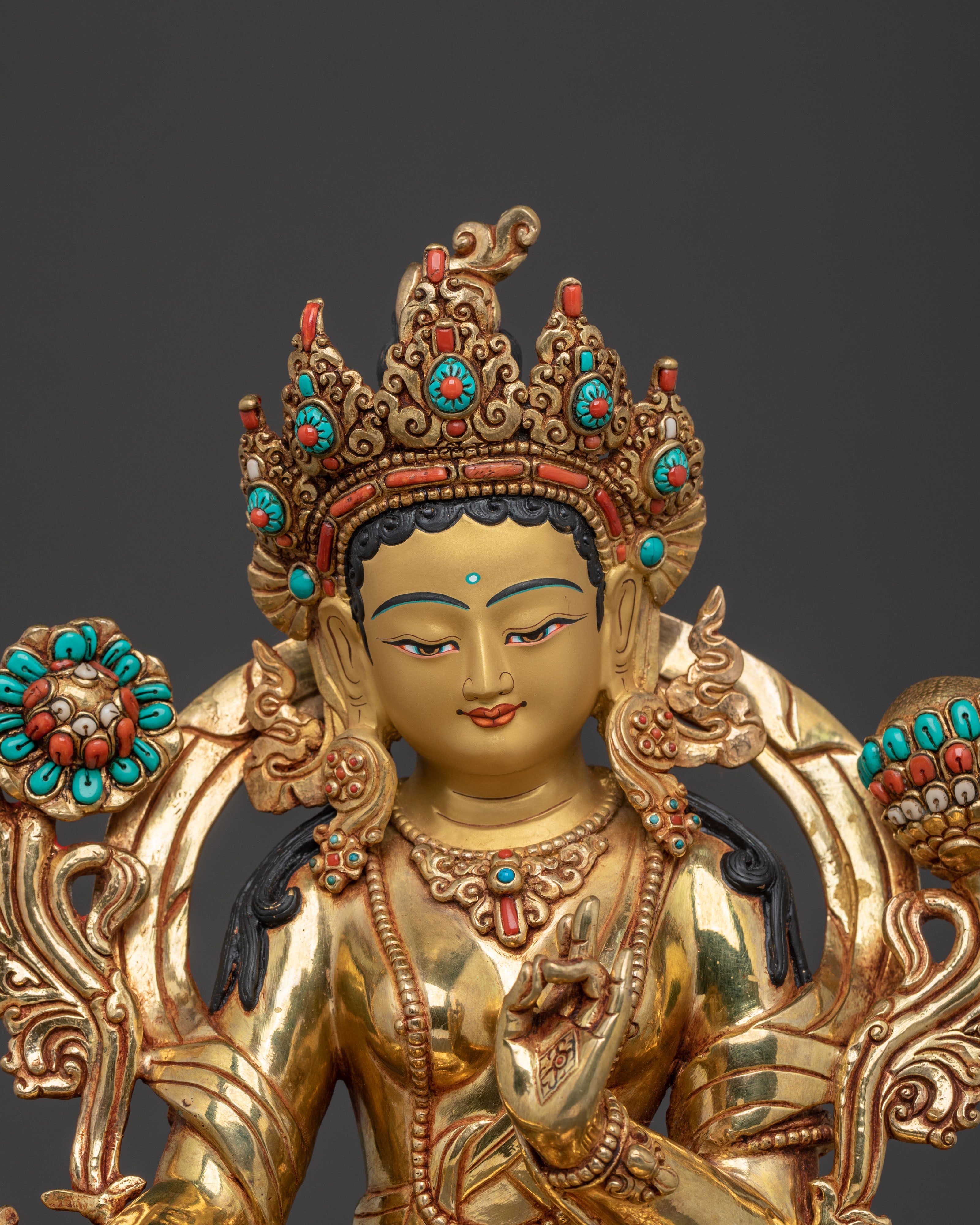 Green Tara Himalayan Buddhist Statue