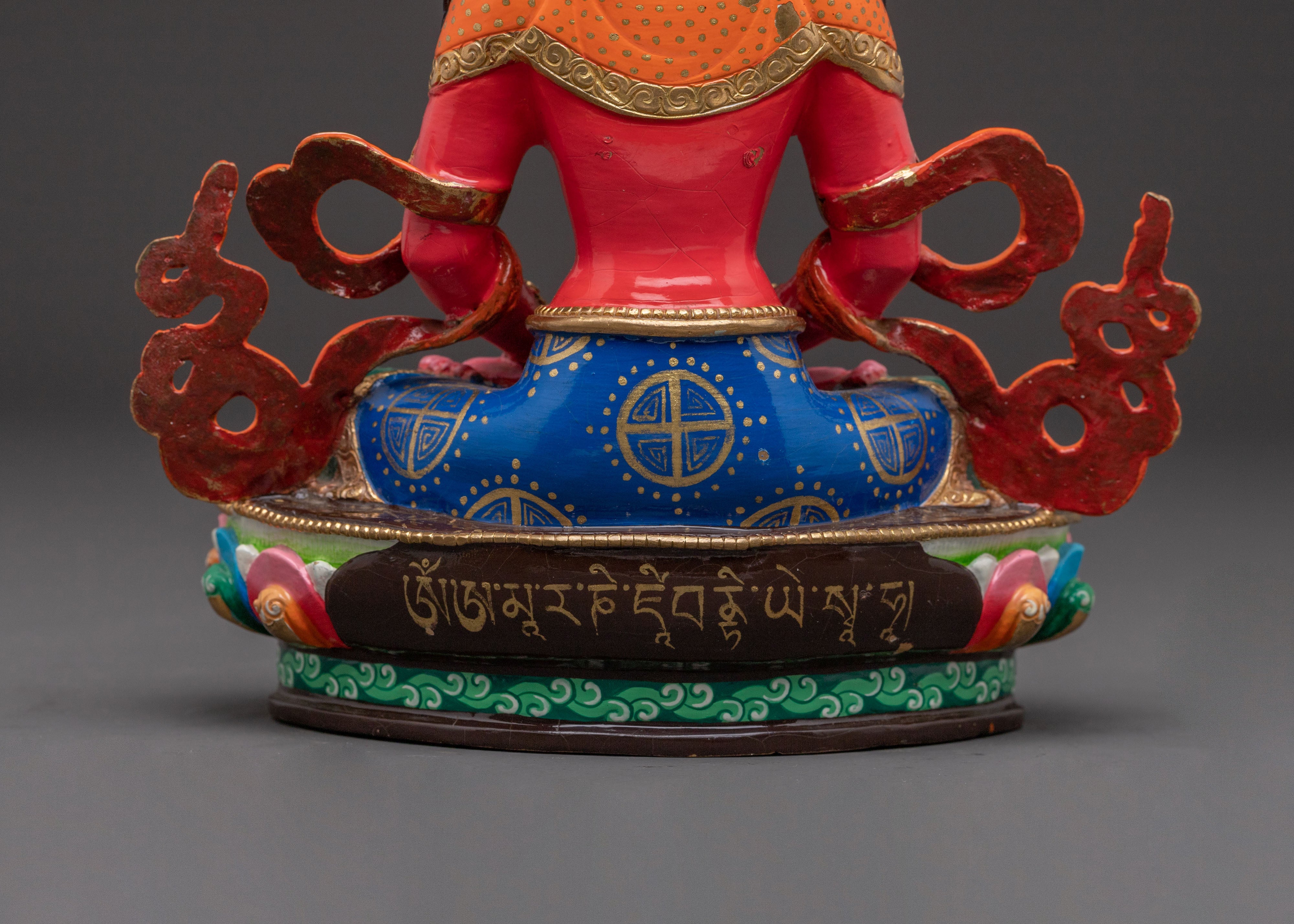 Amitayus Statue Eternal Life: Hand-Gilded Serenity