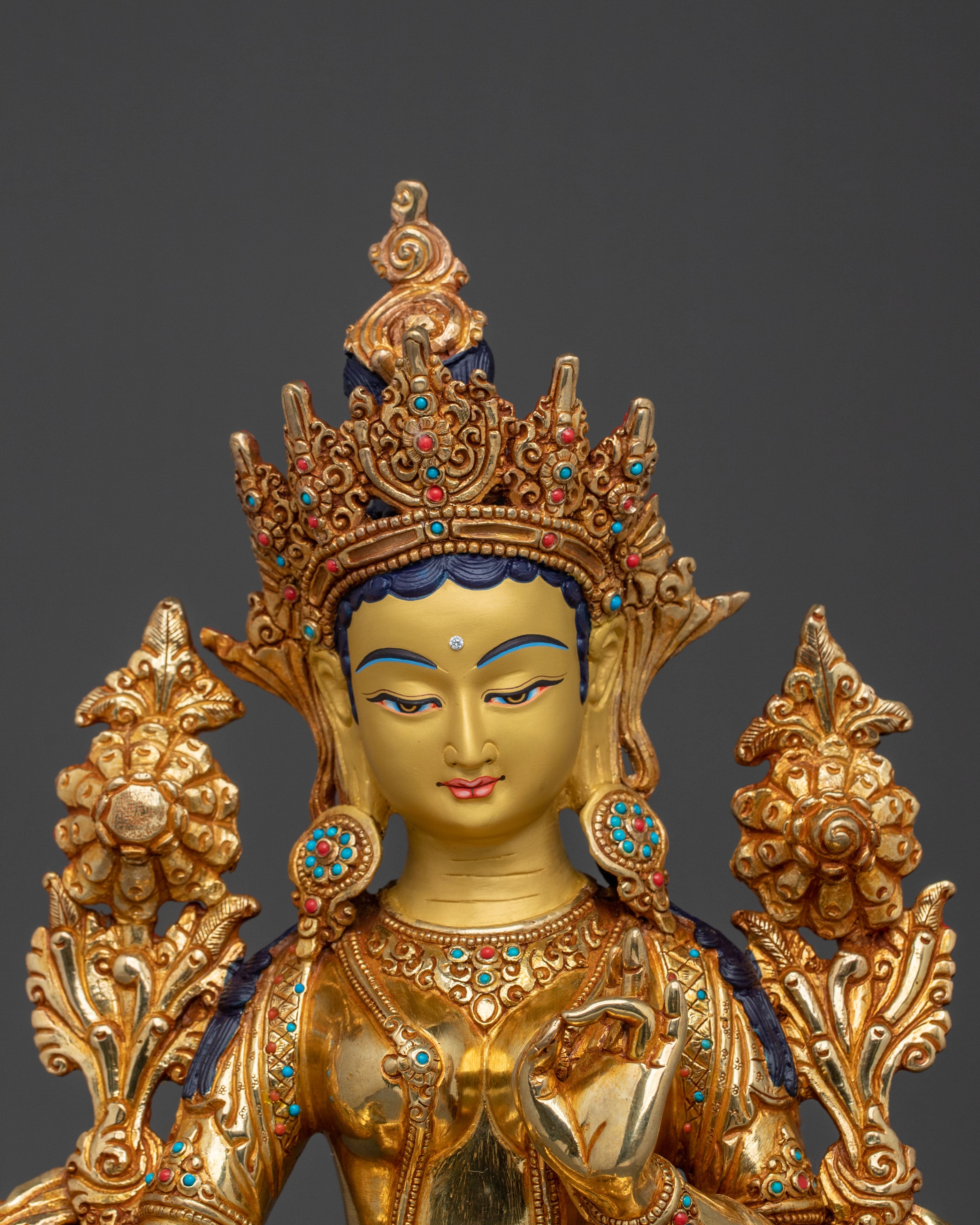 Green Tara Prayer Altar Statue | Goddess of Compassion