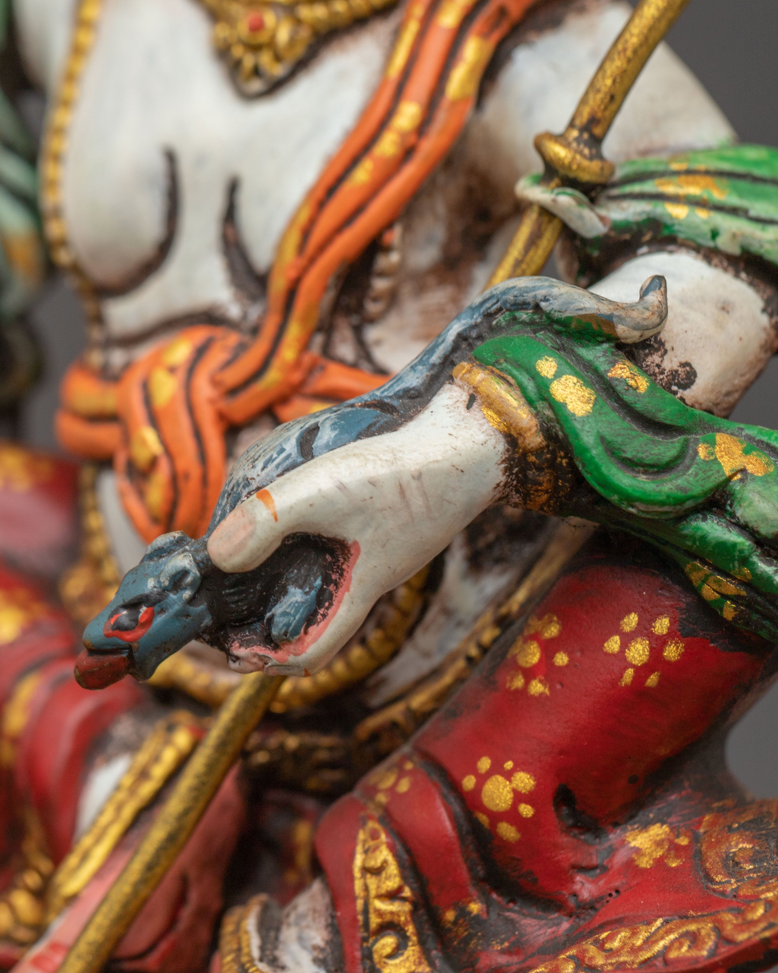 White Dzambhala Figurine | Tibetan Wealth Deity