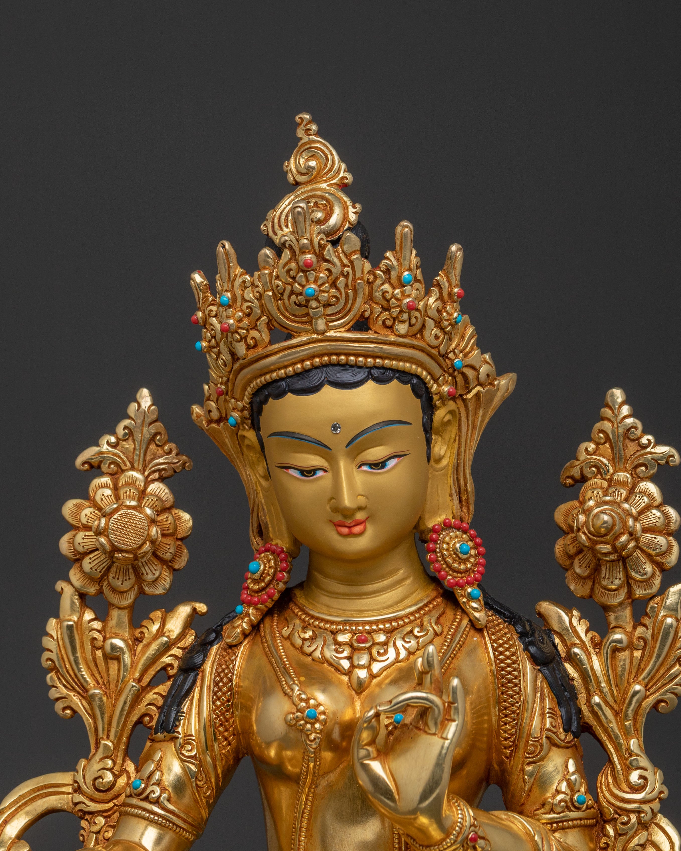 Green Tara Goddess Statue | Liberation Icon for Altar